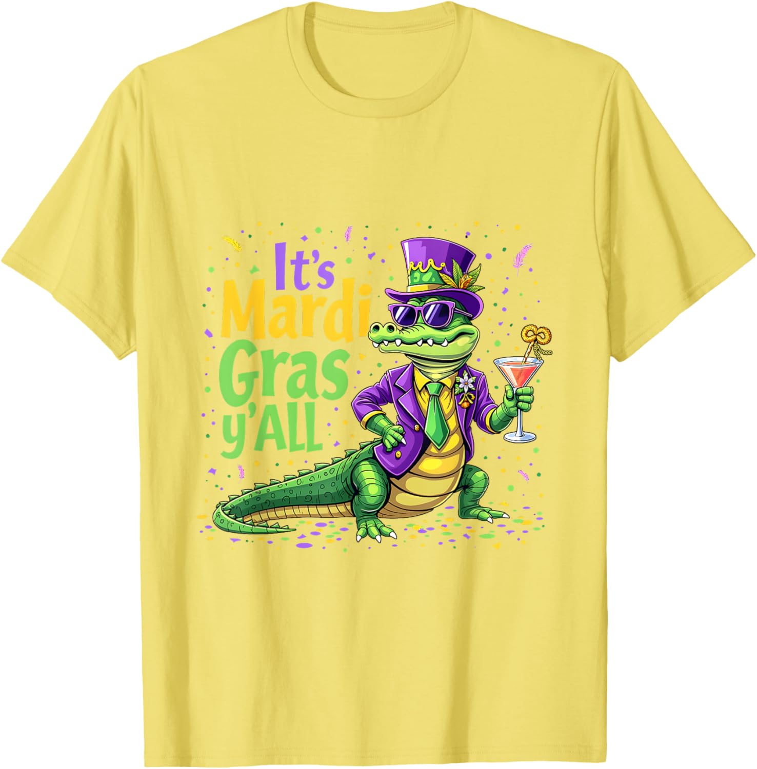 Funny Mardi Gras 2025 Alligator T-Shirt for Fun Festivities - 19