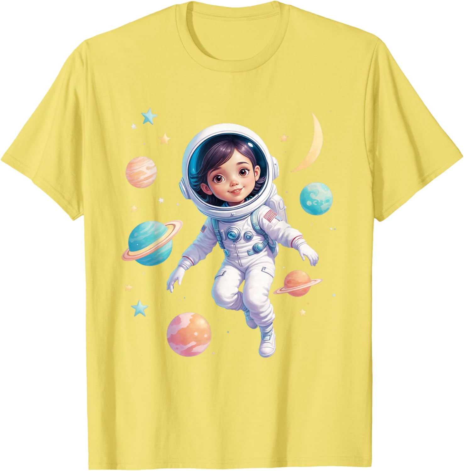 Cute Space Girl Astronaut T-Shirt for Cosmic Explorer Fans - 15