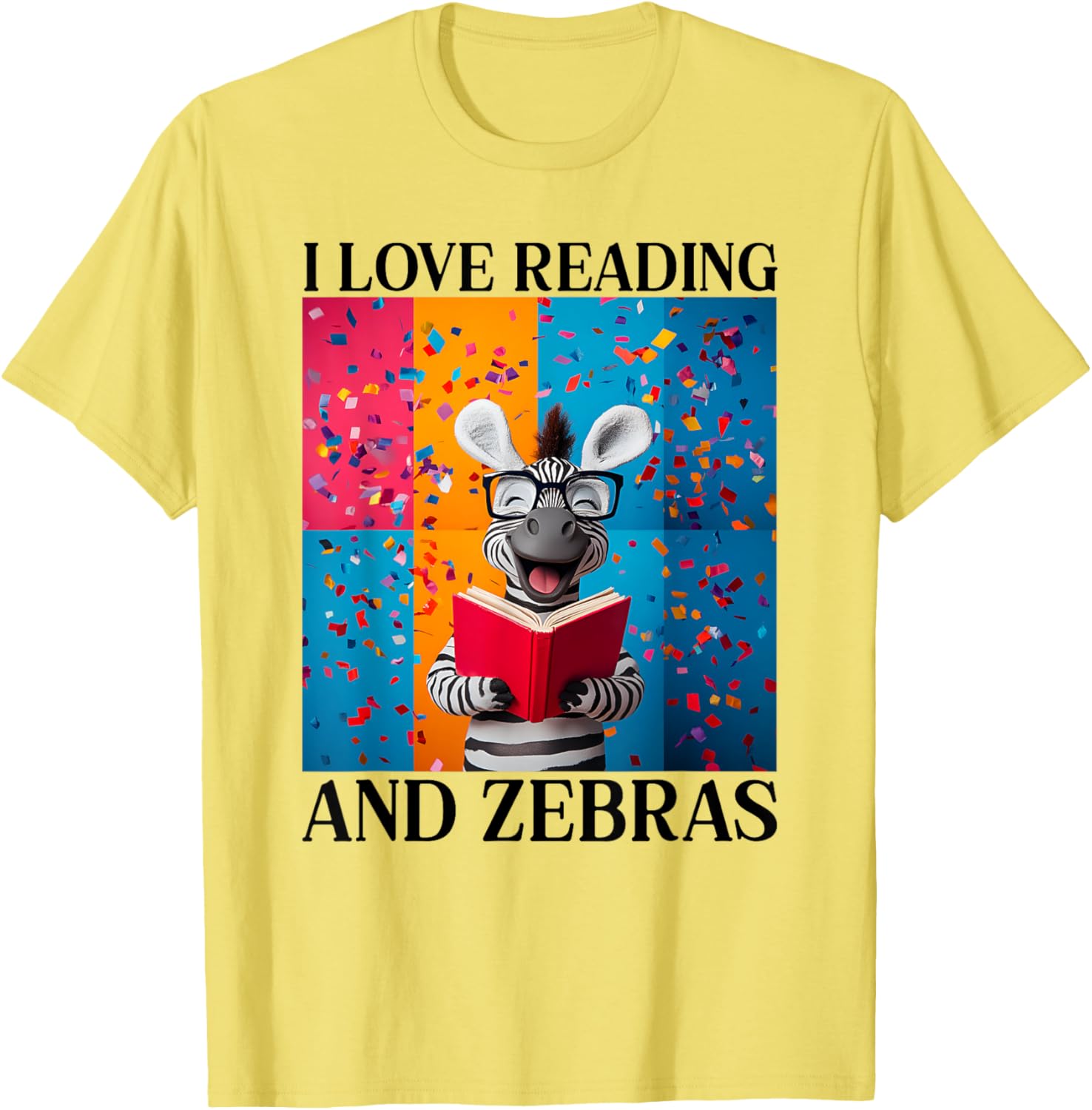 Cute Zebra Reading T-Shirt for Book Lovers - Love Reading Apparel - 7