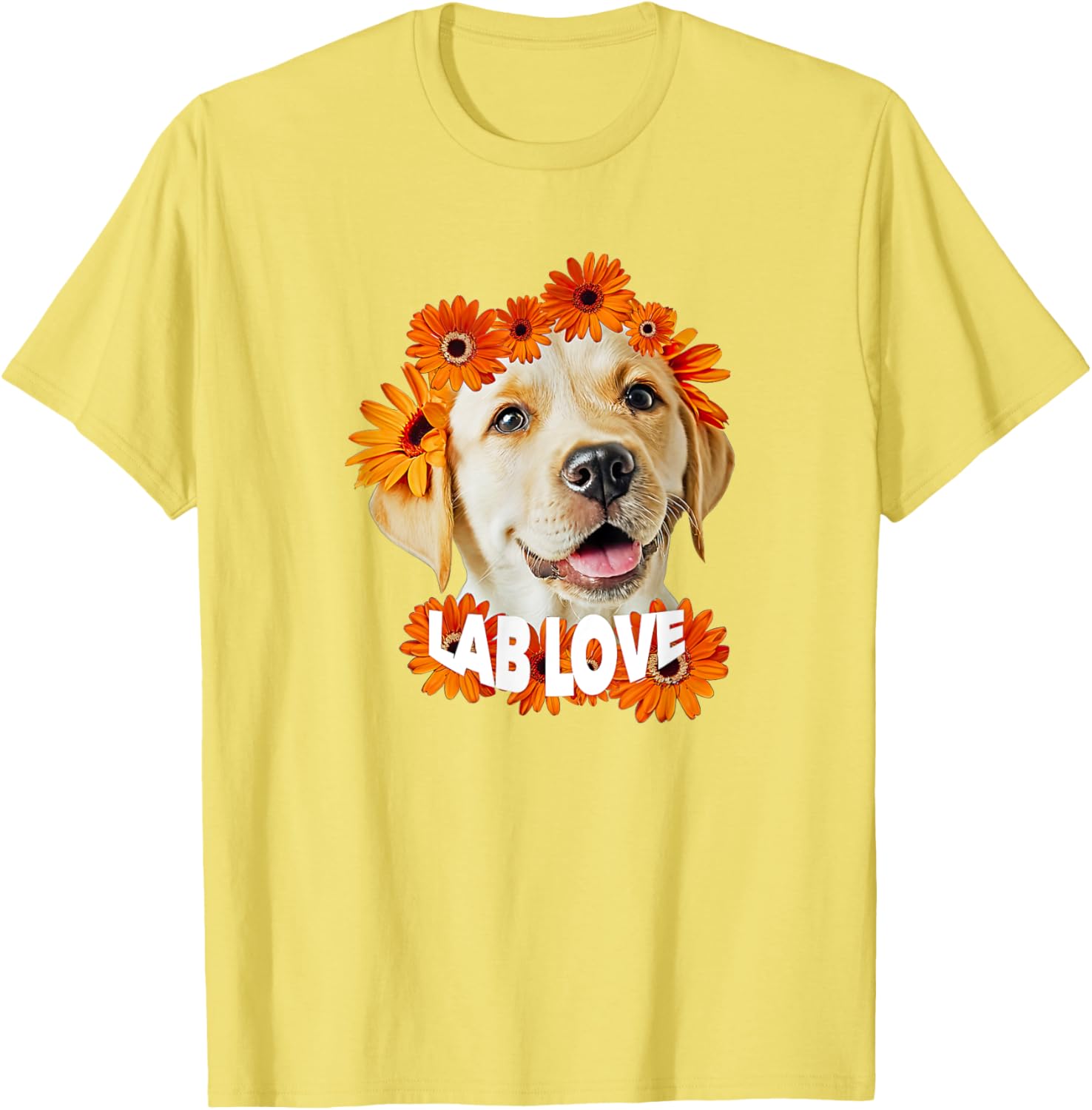 Yellow Labrador Love T-Shirt for Dog Moms and Dads - Daisy Puppy Design - 16