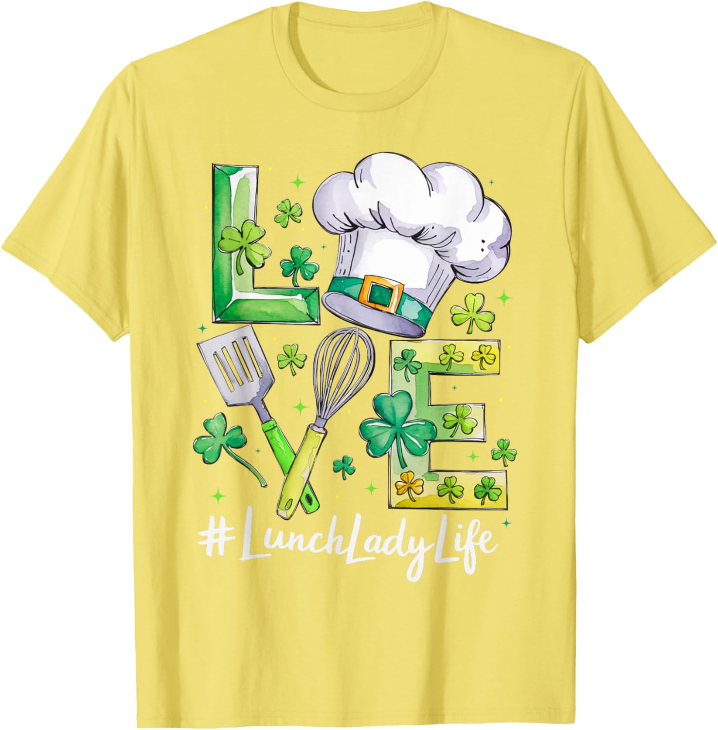 Funny Love Lunch Lady Life St Patricks Day T-Shirt for Men and Women - 6