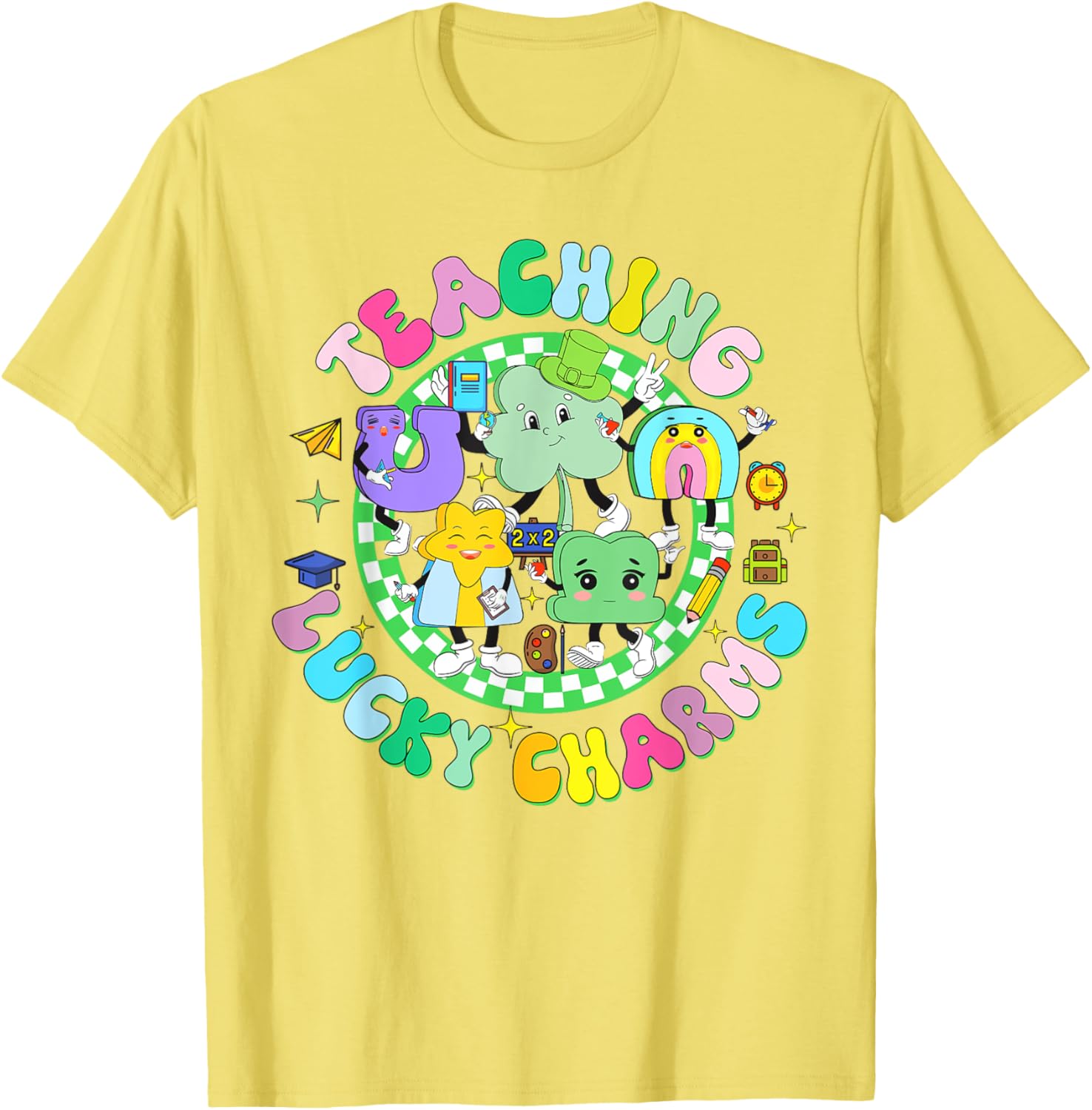 Lucky Charms St Patrick's Day Teacher T-Shirt for Classroom Fun - 17