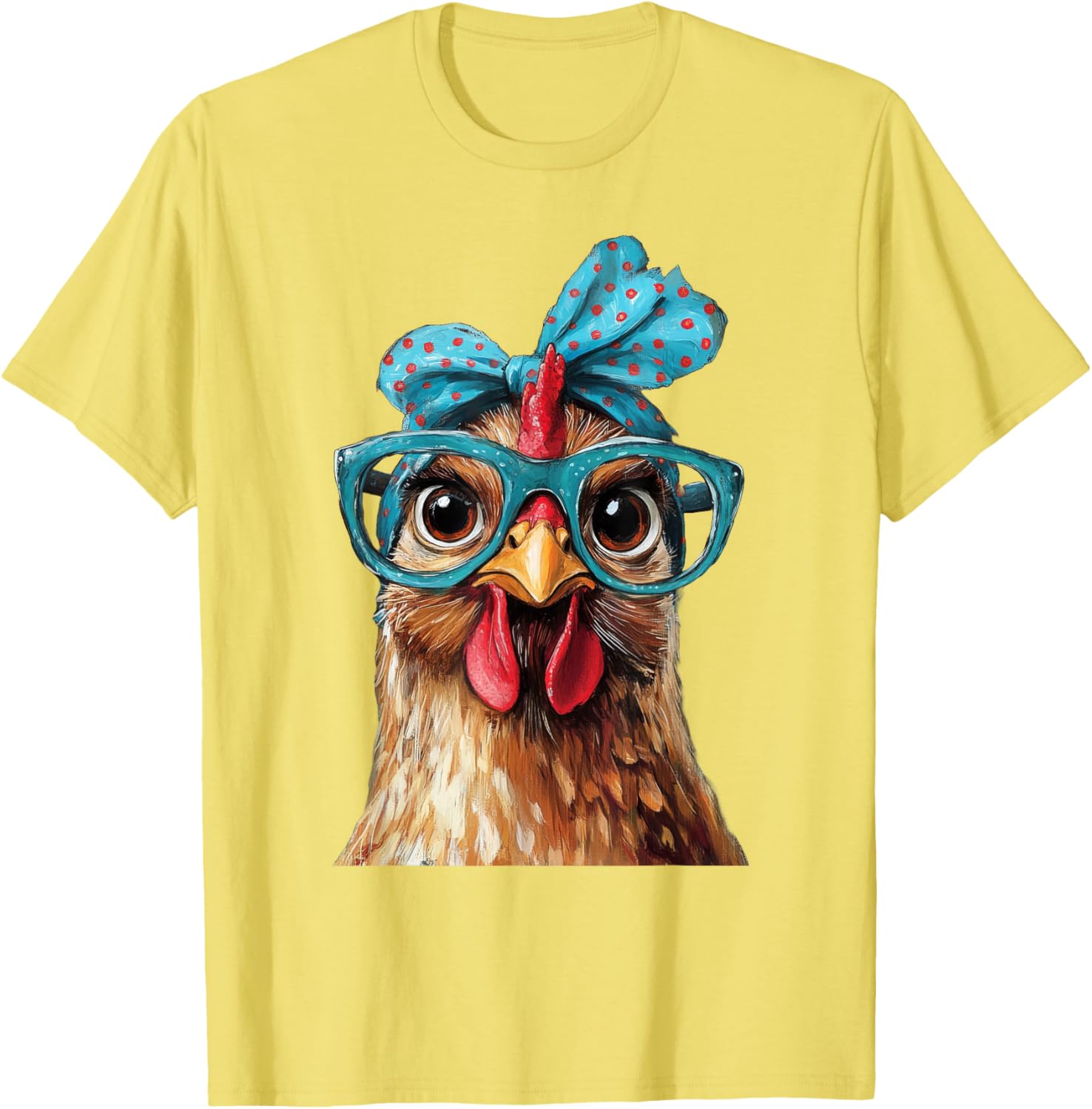 Cool Chicken in Bandana and Glasses Graphic T-Shirt for Fun Style - 4