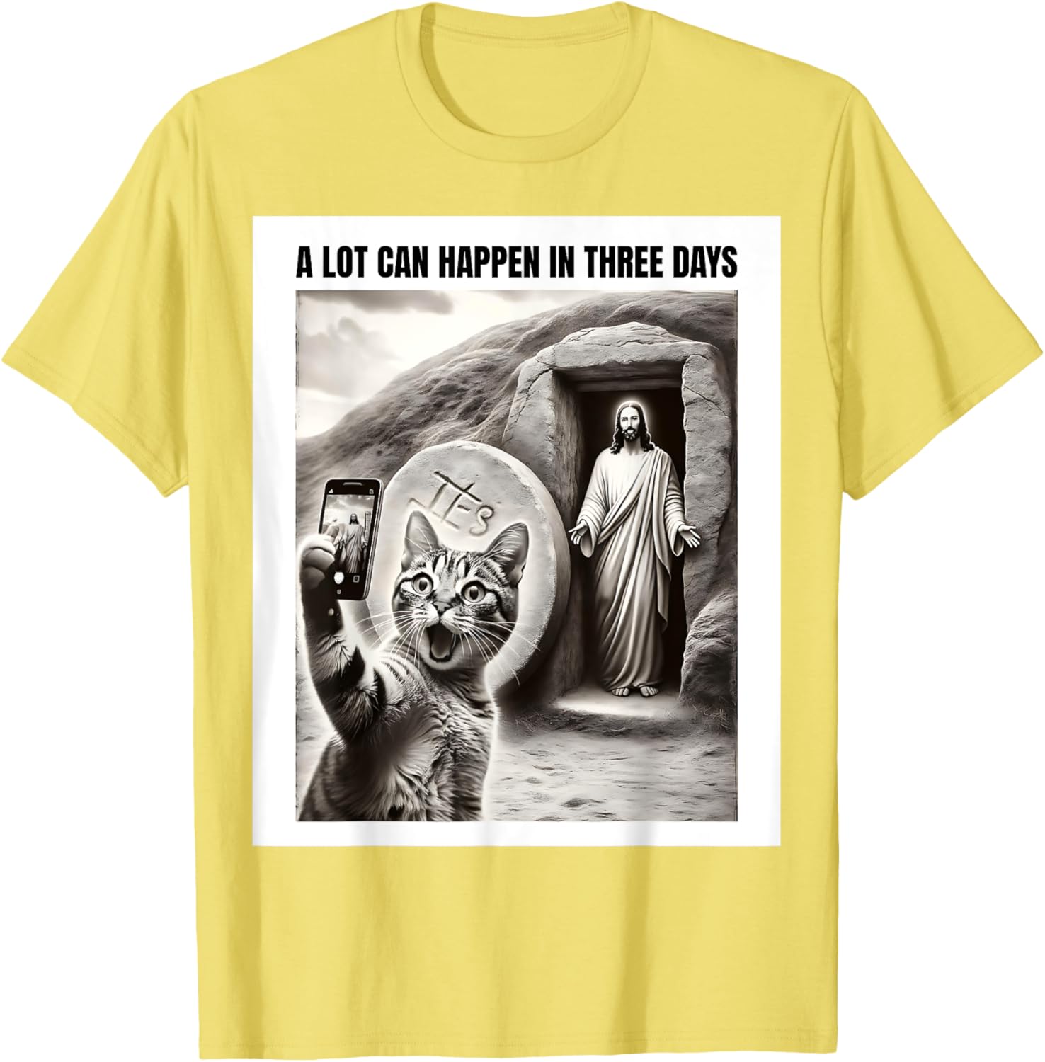 Easter Meme Cat Selfie T-Shirt for Men, Women, Kids – Fun Christian Apparel - 12