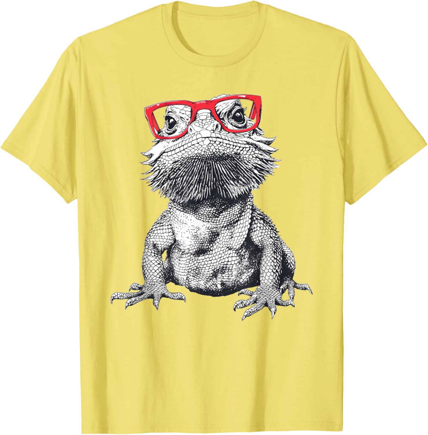 Cool Bearded Dragon Nerdy Glasses T-Shirt for Fun Animal Lovers - 4