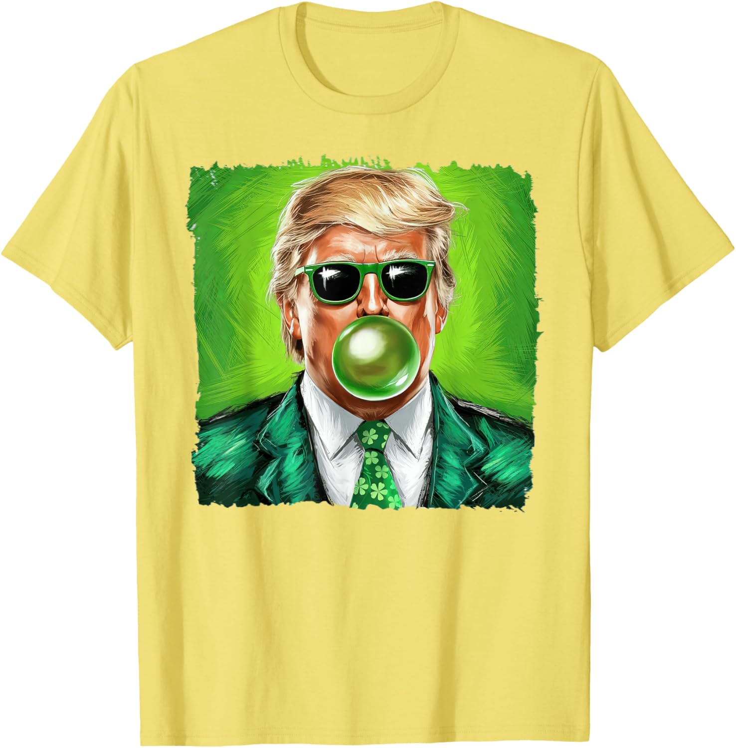 Trump Bubble Gum Sunglasses St. Patrick's Day T-Shirt for Fun Celebrations - 29