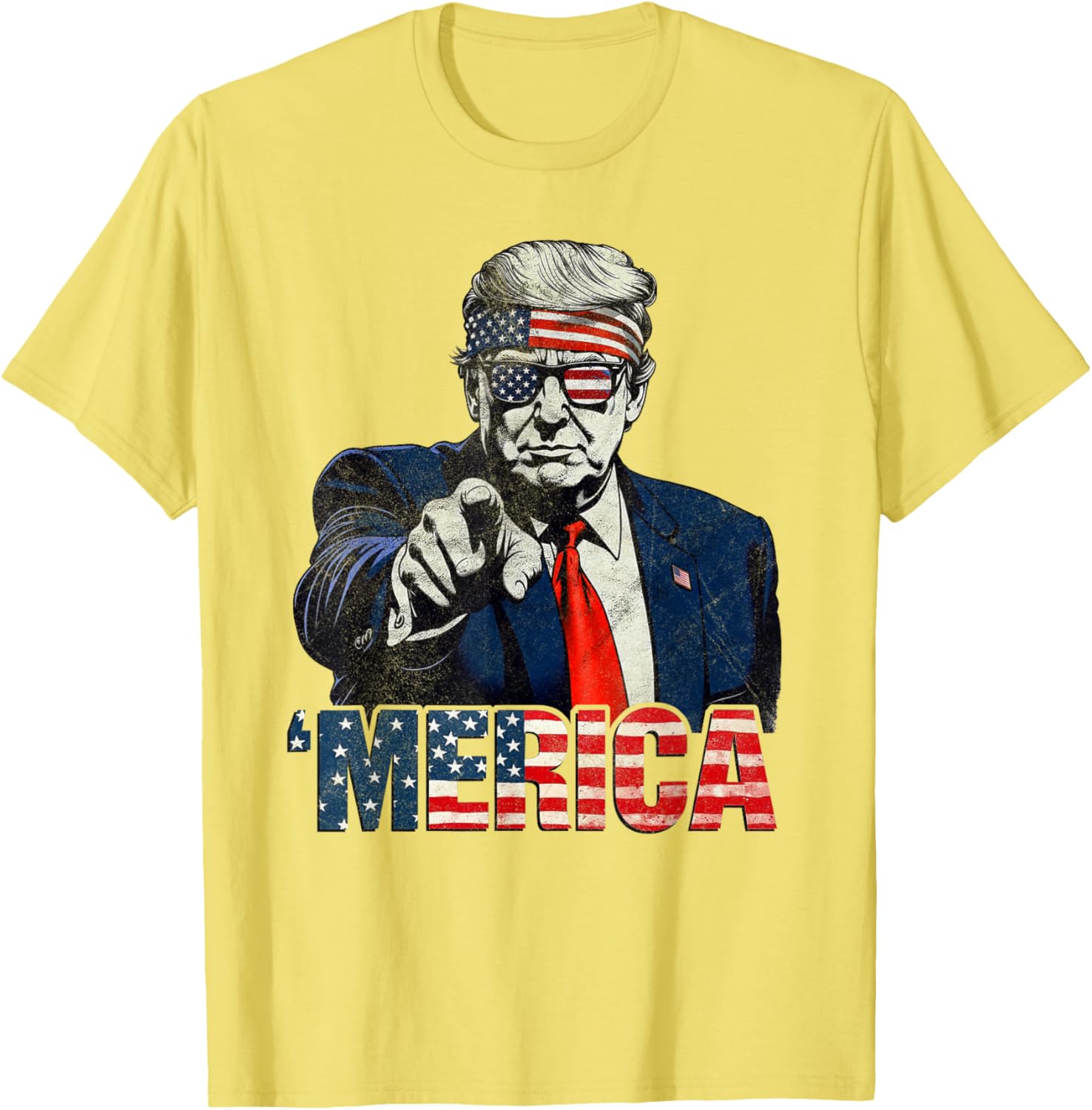 Happy 4th of July Merica Trump American Flag T-Shirt for Celebrations - 13