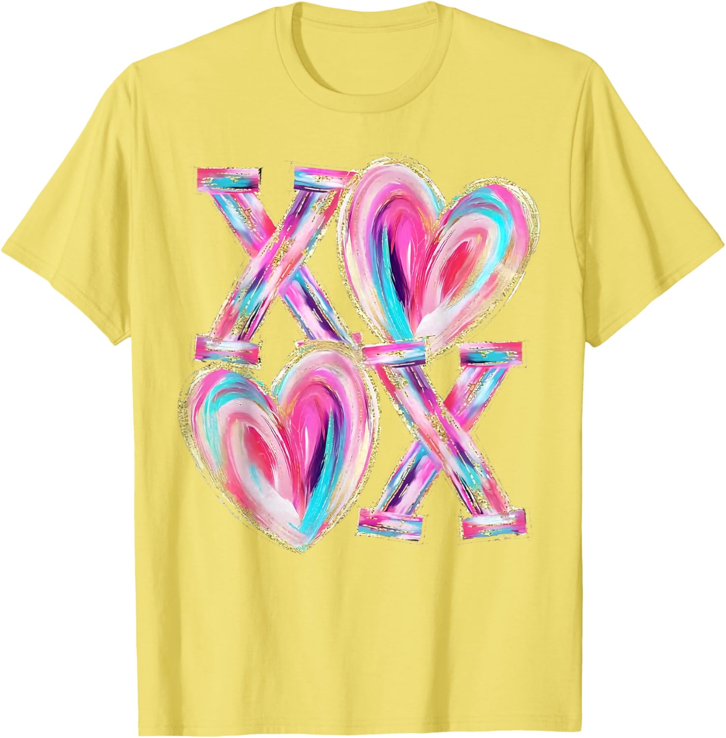 Valentine Abstract Heart T-Shirt for Girls and Women - Cute and Stylish - 5
