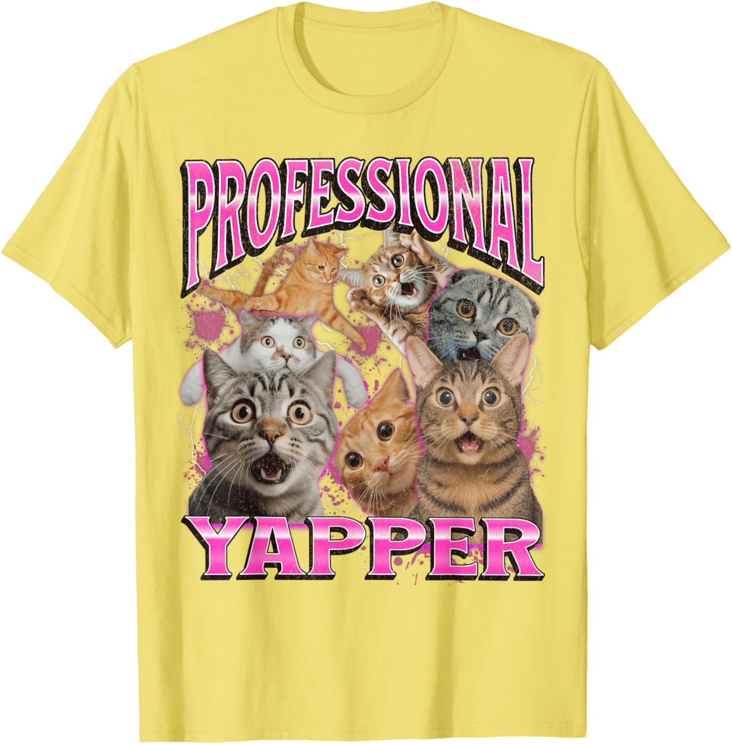 Funny 90s Cat Meme T-Shirt for Men and Women - Yapper Graphic Tee - 23