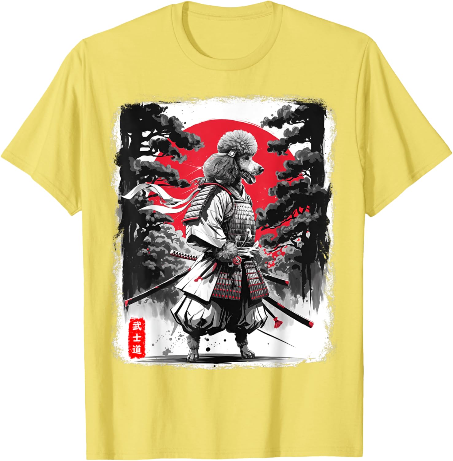 Poodle Samurai Warrior Sunset T-Shirt for Men and Women - Japanese Vibes - 14