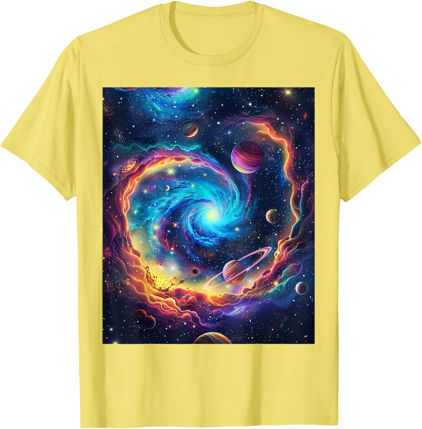 Cosmic Vortex Galaxy Space T-Shirt for Starry Nights and Adventures - 1
