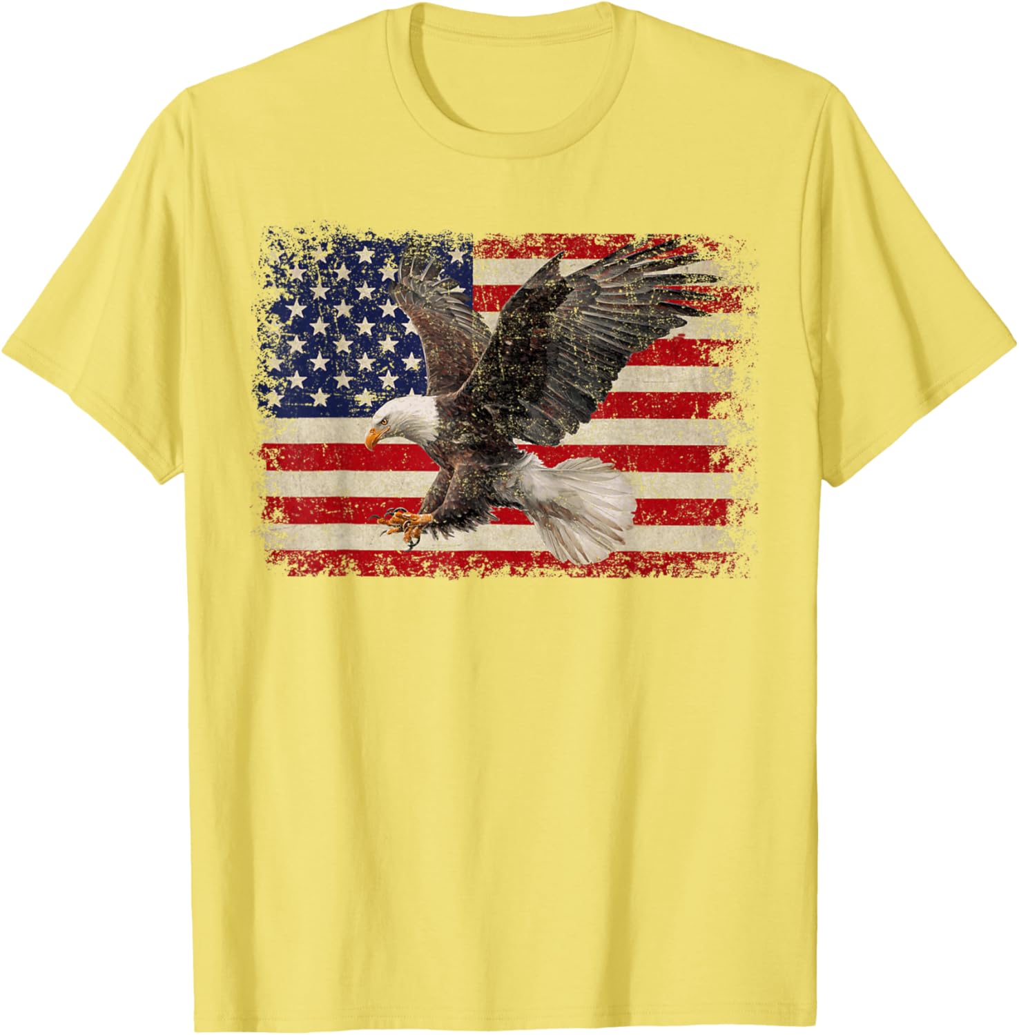 Patriotic Bald Eagle 4th of July T-Shirt with USA Flag Design - 27