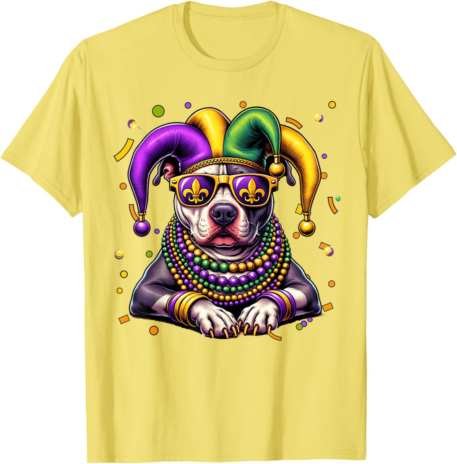Mardi Gras Pitbull Festival T-Shirt for Men and Women - Fun Carnival Wear - 20