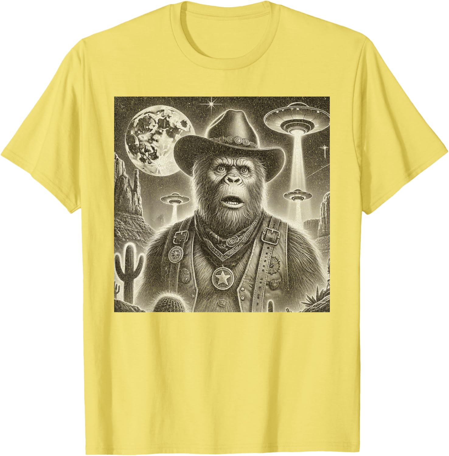 Bigfoot UFO Selfie T-Shirt for Fun Loving Alien Enthusiasts - 22