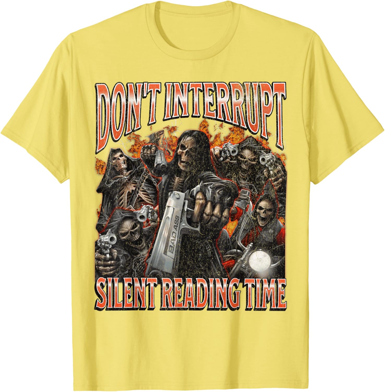 Funny Skeleton Meme T-Shirt Perfect for Silent Reading Time Lovers - 15