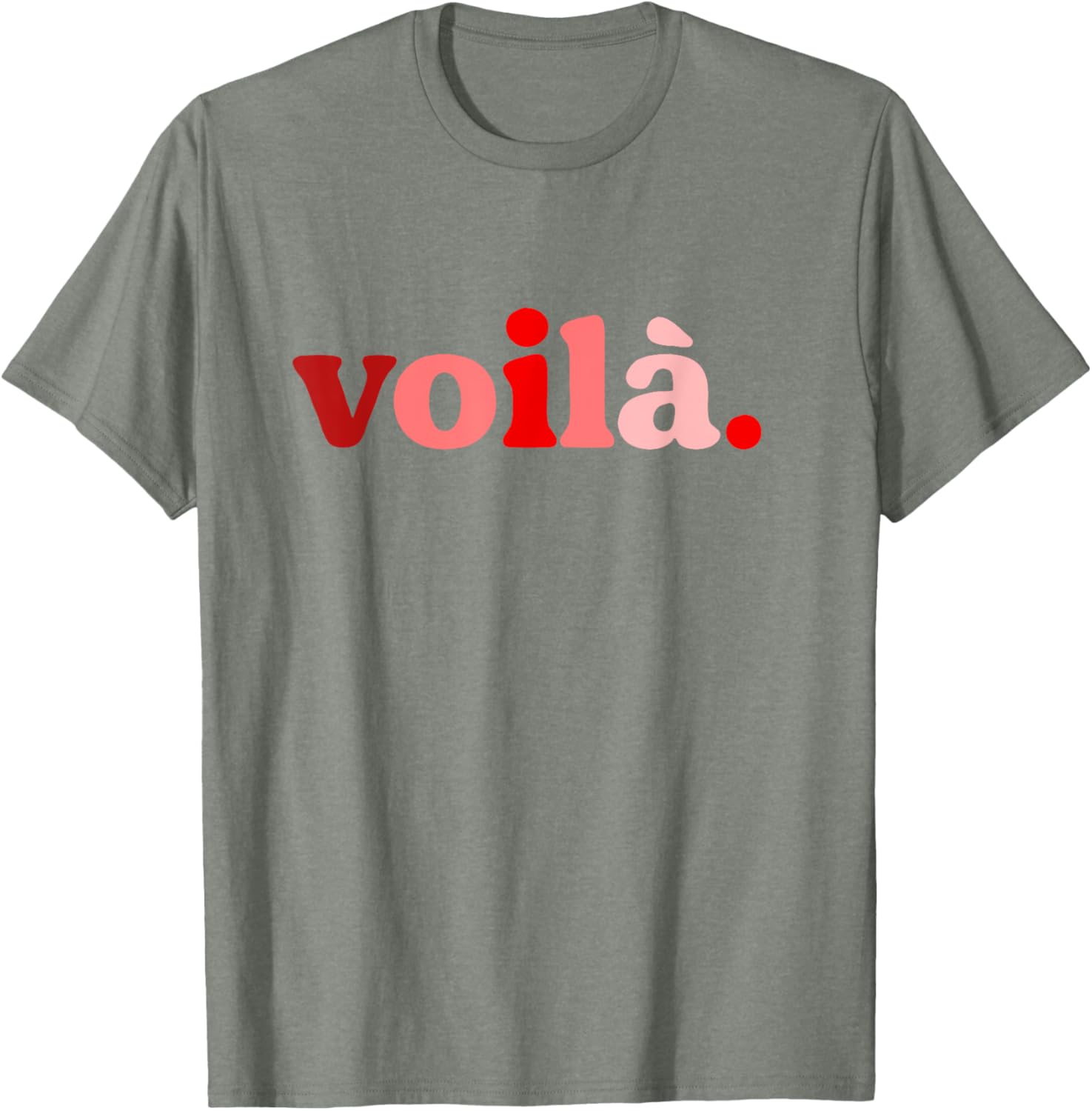 Red Voila I'm Here Graphic T-Shirt Perfect for Fashion Lovers - 4