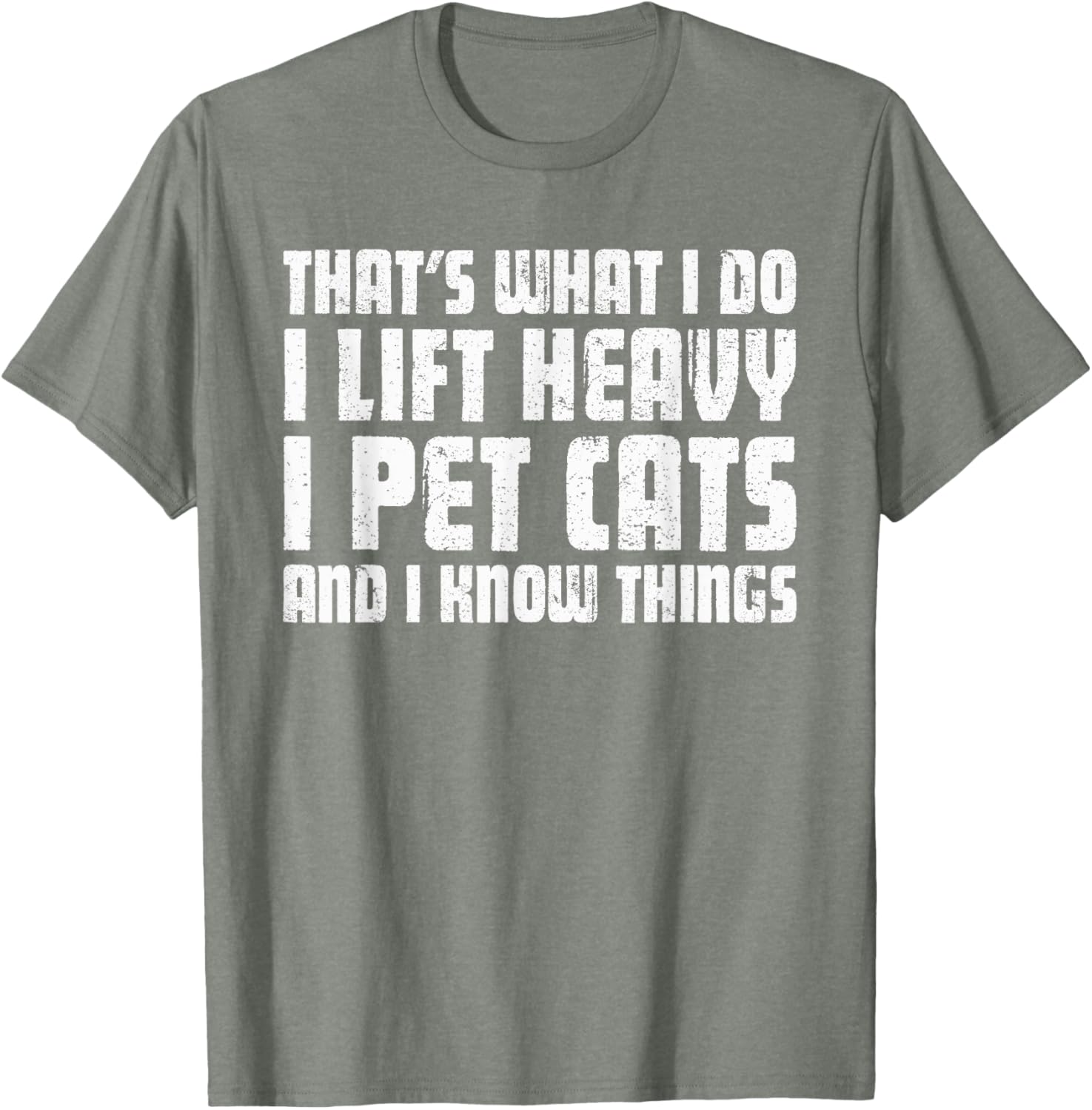 Funny I Lift Heavy I Pet Cats Unisex T-Shirt for Cat Lovers Black Small - 16