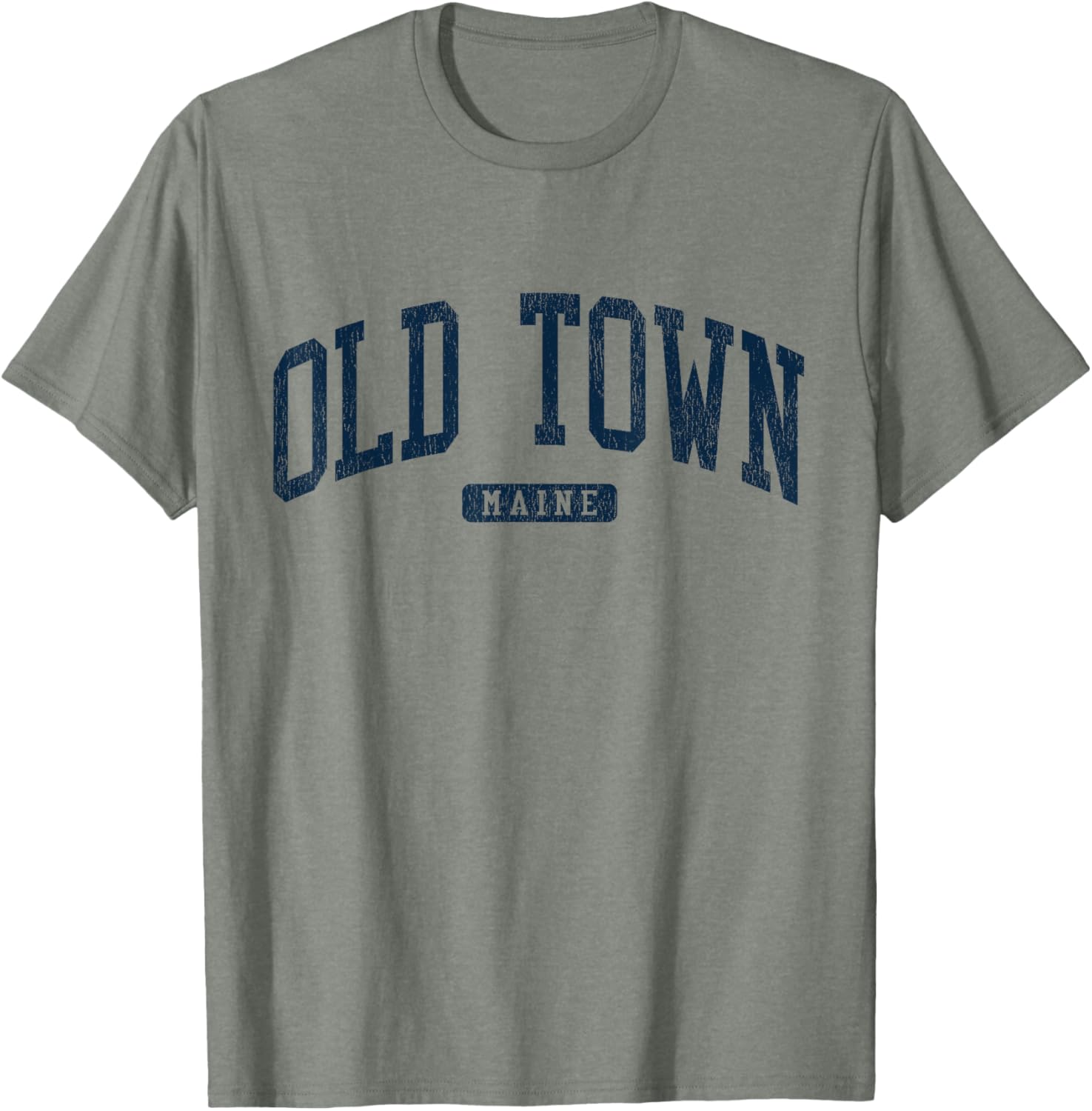 Old Town Maine University Style Blue T-Shirt for College Students - 9