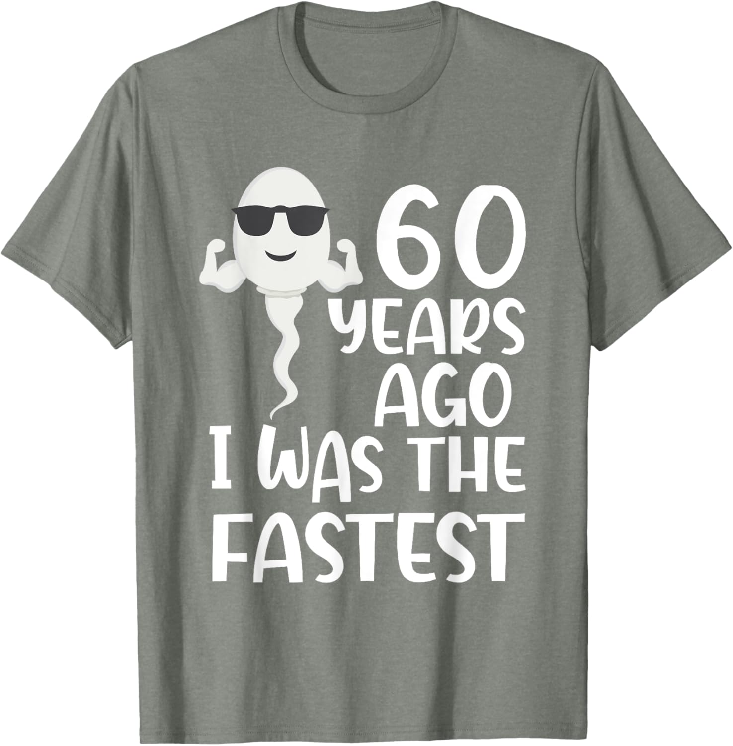 Funny 60th Birthday T-Shirt 60 Years Ago I Was the Fastest Gift Idea - 9