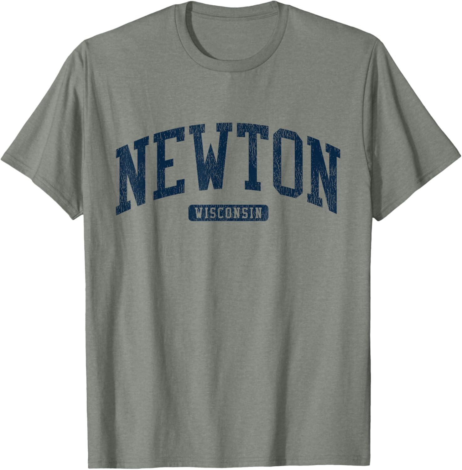 Newton Wisconsin College University Style Blue T-Shirt for Men and Women - 16