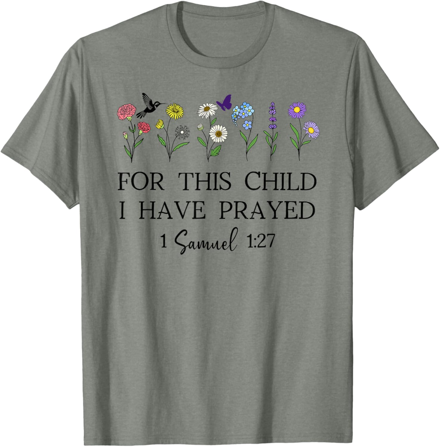 For This Child I Have Prayed T-Shirt Inspirational Faith Apparel - 7
