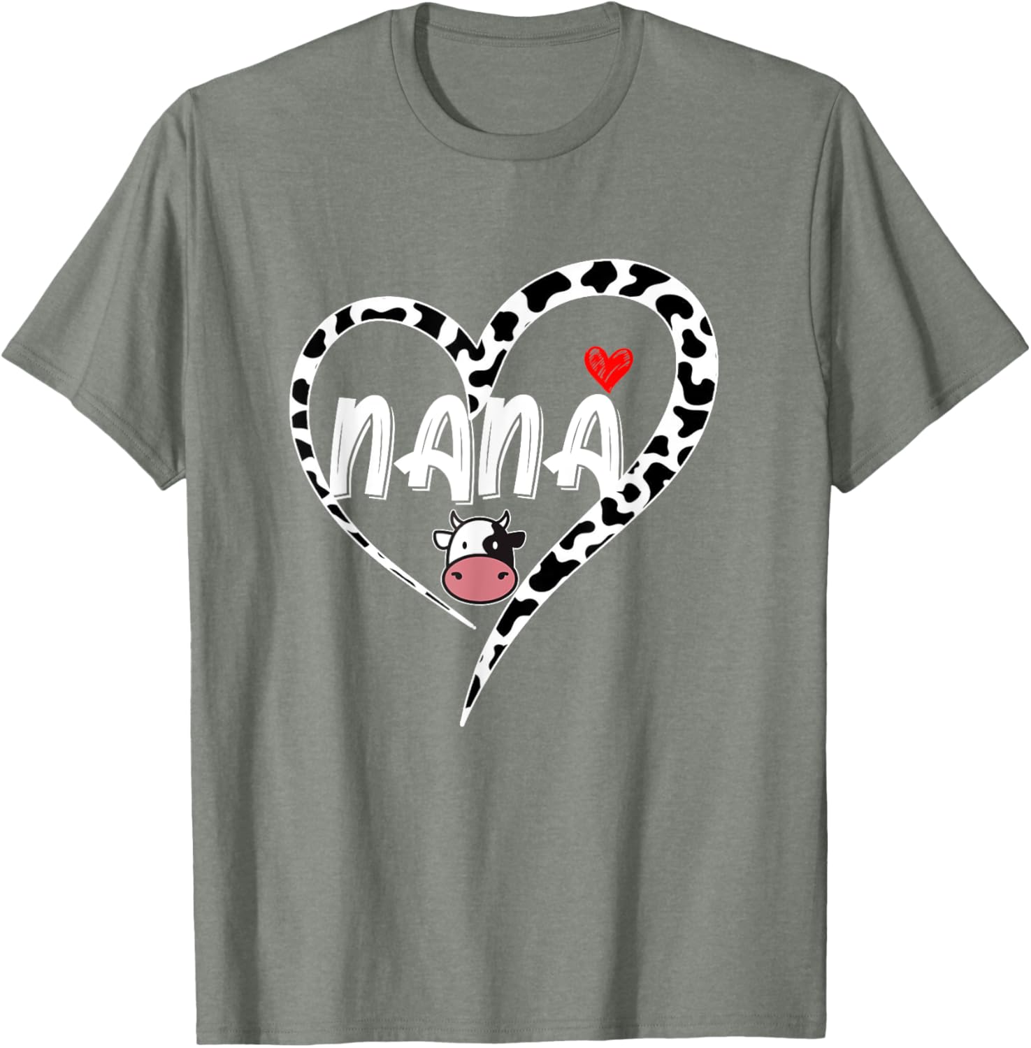 Nana Cow Print Heart T-Shirt Perfect for Mother's Day Gifts - 5