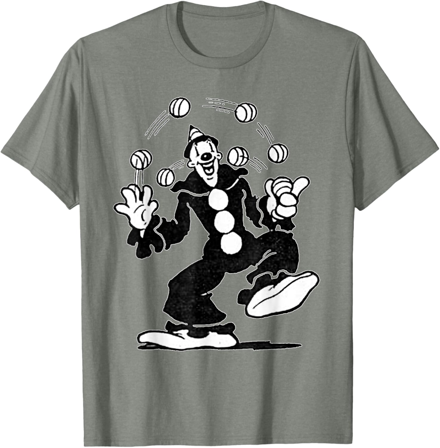Koko the Clown Vintage Cartoon Juggling T-Shirt for Fun and Style - 4