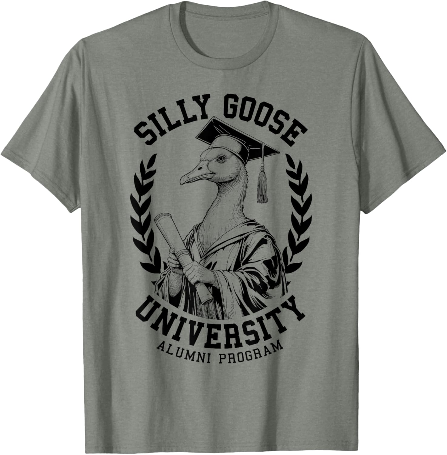 Silly Goose University Funny Alumni Varsity T-Shirt for Graduates - 1