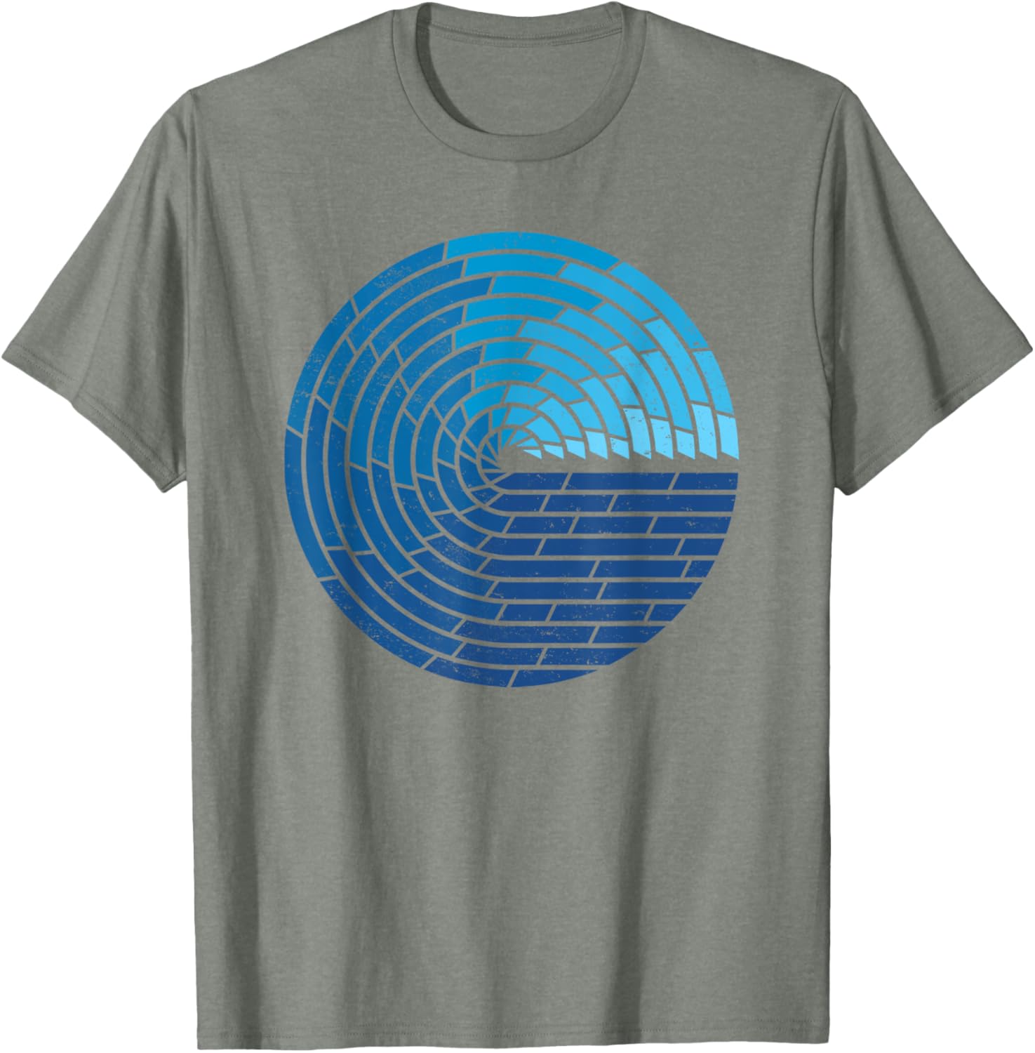 Vintage Ocean Circle Design T-Shirt for Trendy Beach Lovers - 15