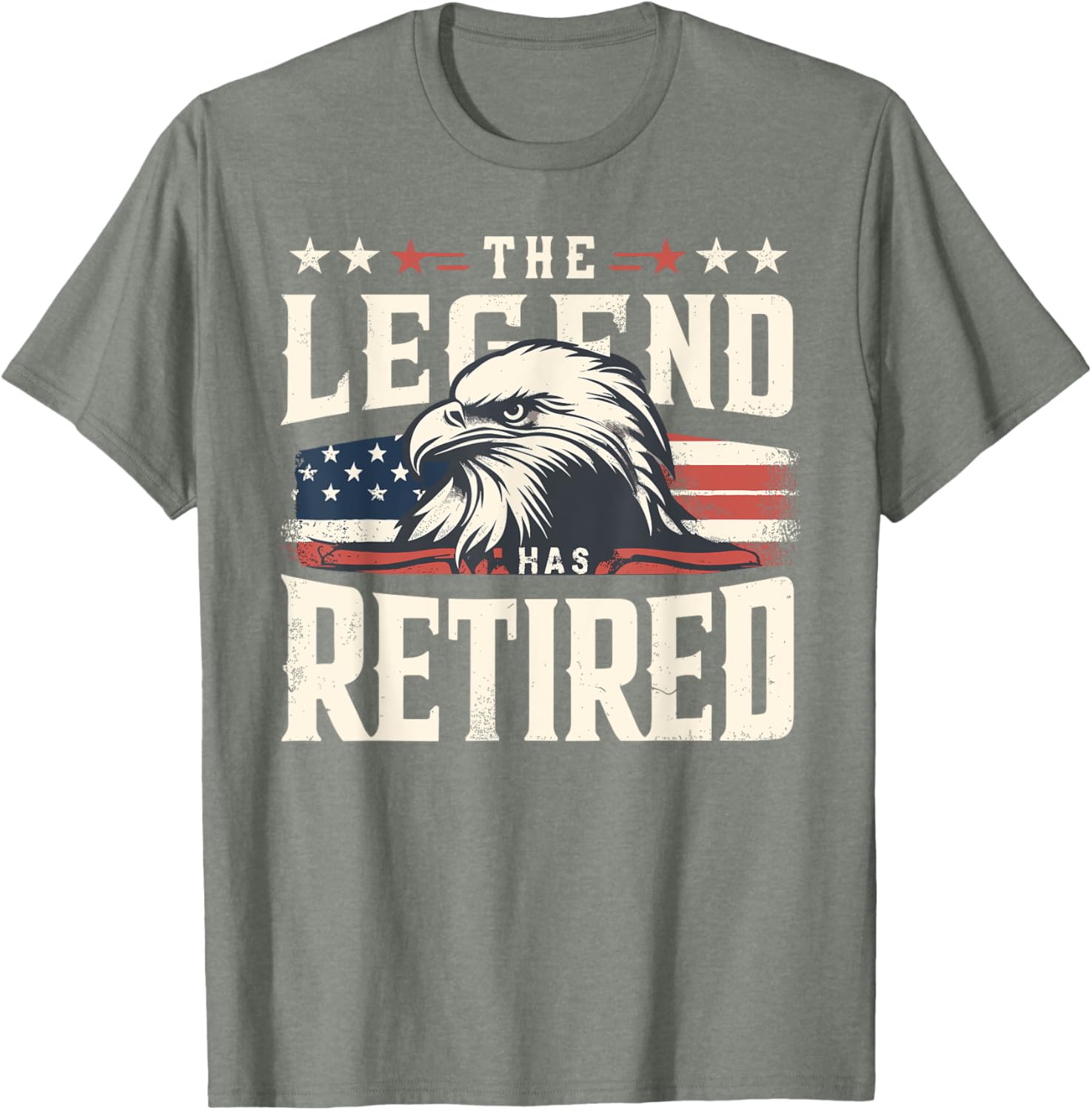 Retirement Eagle American Flag T-Shirt for Proud Veterans and Patriots - 13