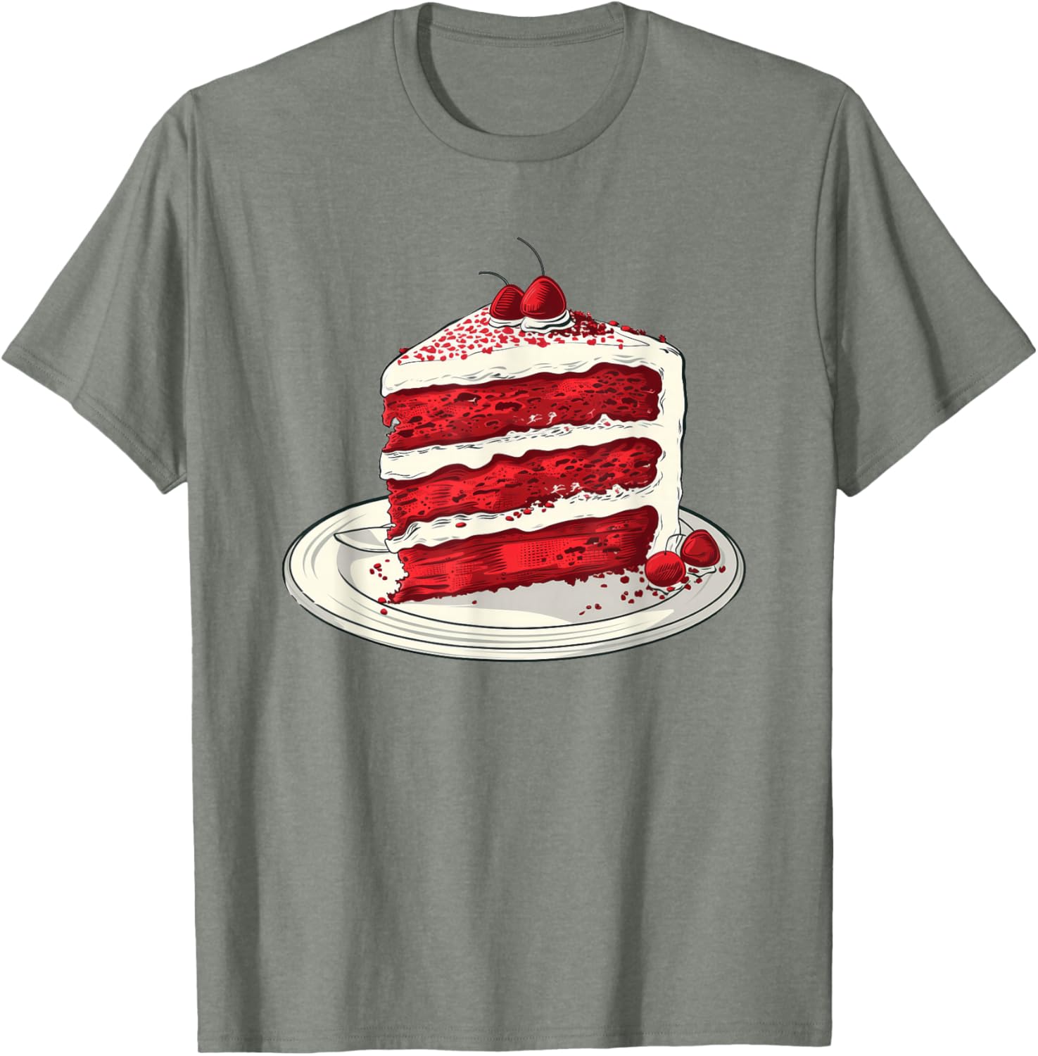 Delicious Red Velvet Cake Design T-Shirt for Baking Lovers and Foodies - 7