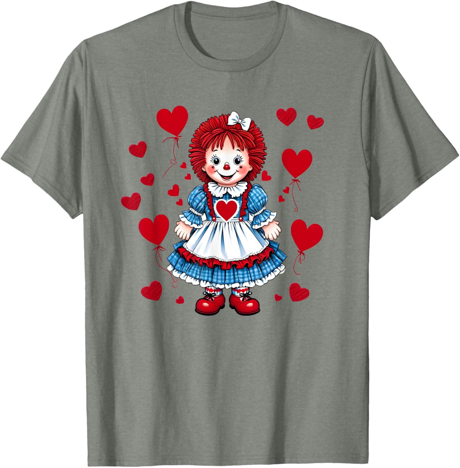 Raggedy Ann Valentine's Day Heart T-Shirt for Sweethearts and Friends - 2