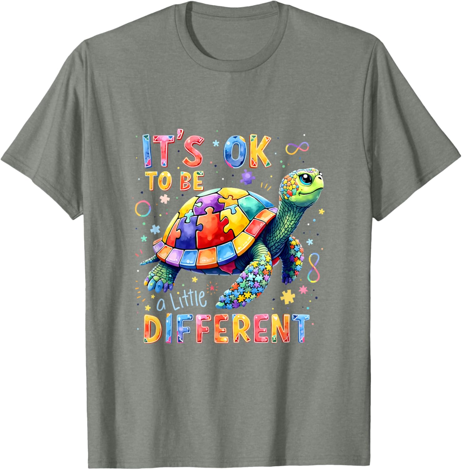 A Little Different Turtle Autism Awareness It's Ok To Be T-Shirt - 18