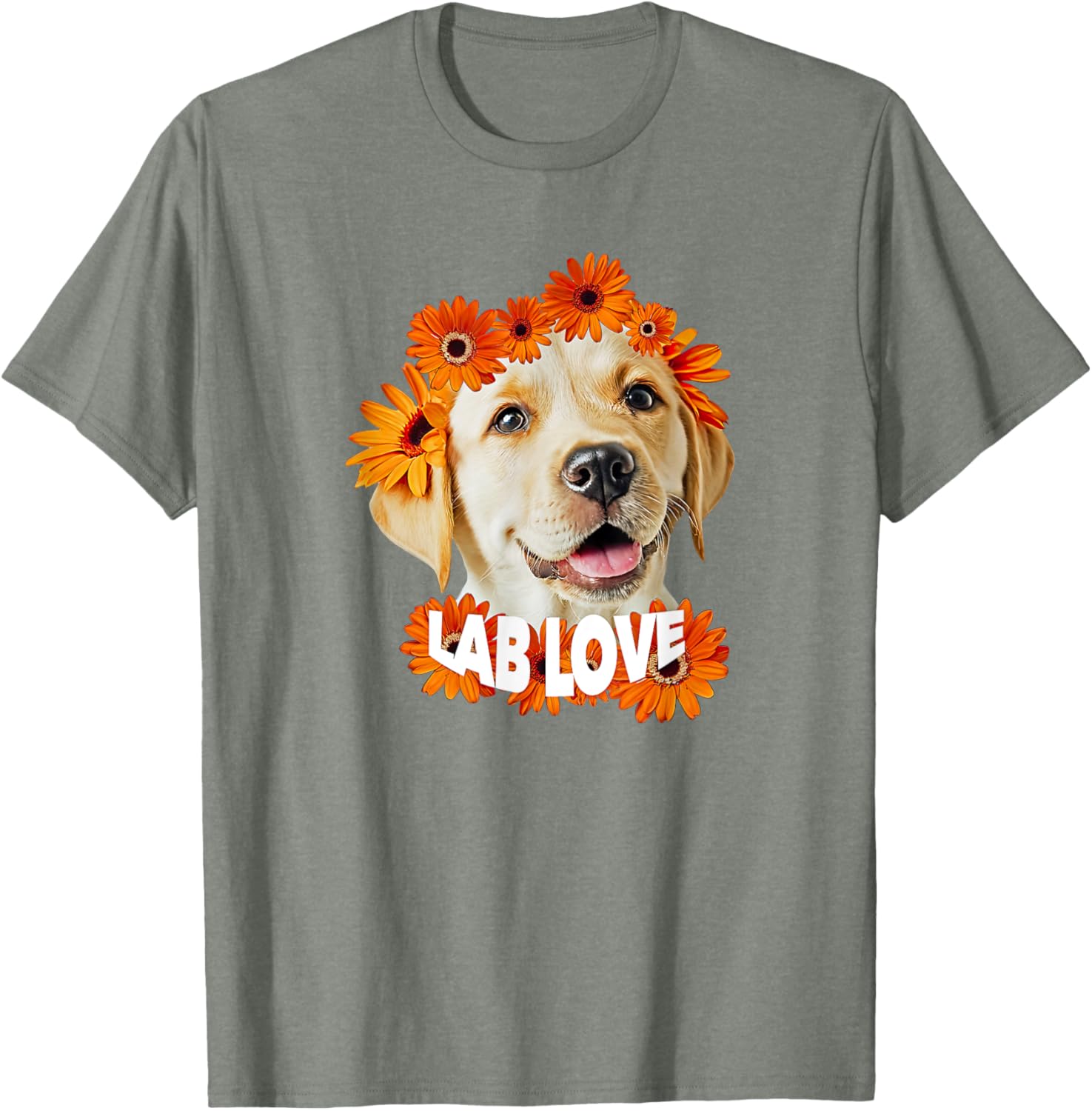 Yellow Labrador Love T-Shirt for Dog Moms and Dads - Daisy Puppy Design - 12