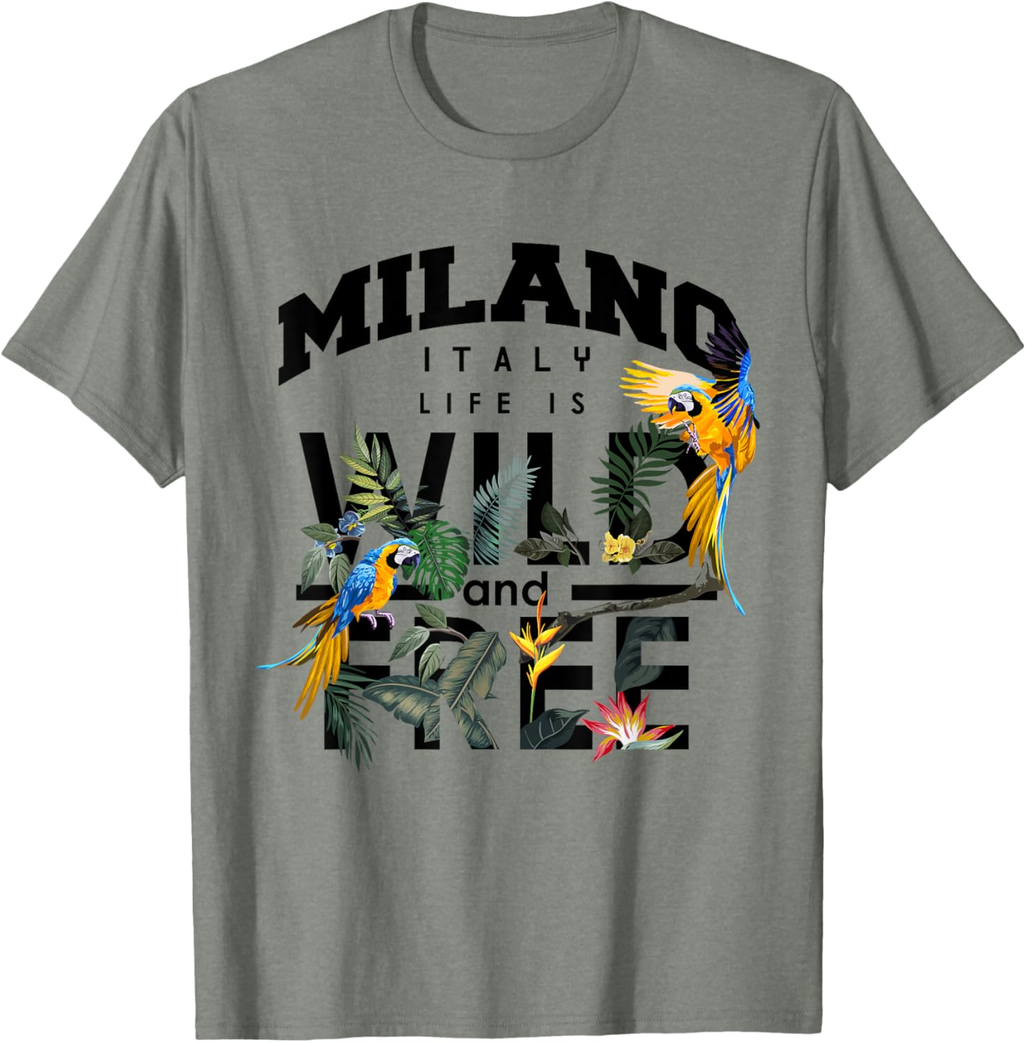 I Love Milano Floral Graphic T-Shirt for Wild & Free Spirits - 7