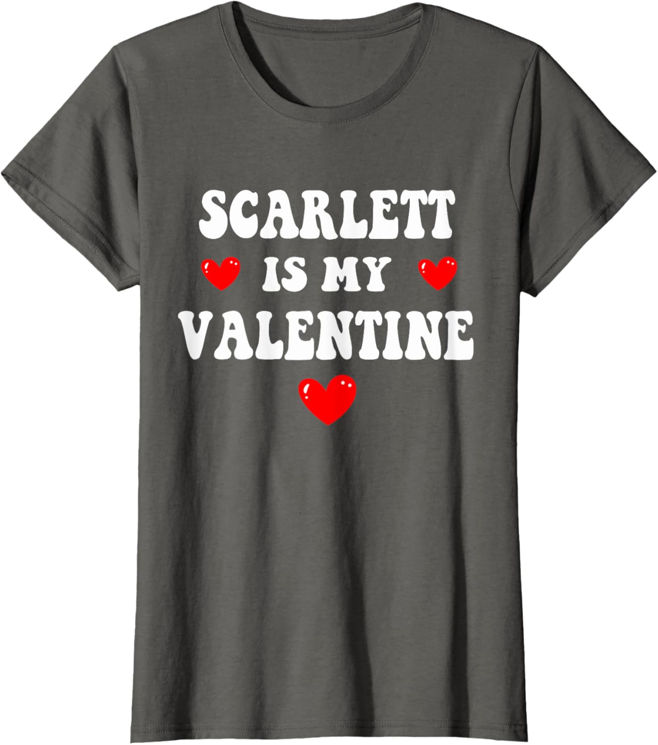 Personalized SCARLETT Is My Valentine T-Shirt for Custom Love Gifts - 4