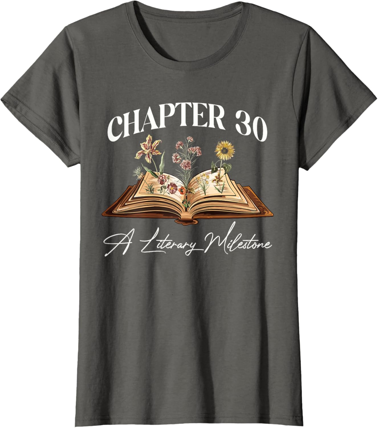 Wildflower Book Lover 30th Birthday T-Shirt for Nature Enthusiasts - 15