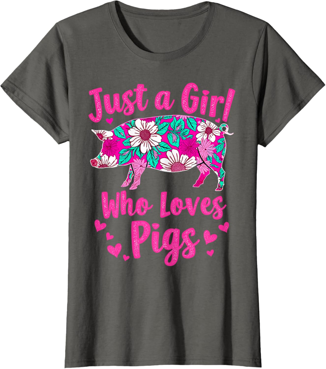Cute Pig Lover T-Shirt for Girls Who Adore Pigs - Perfect Gift Idea - 8