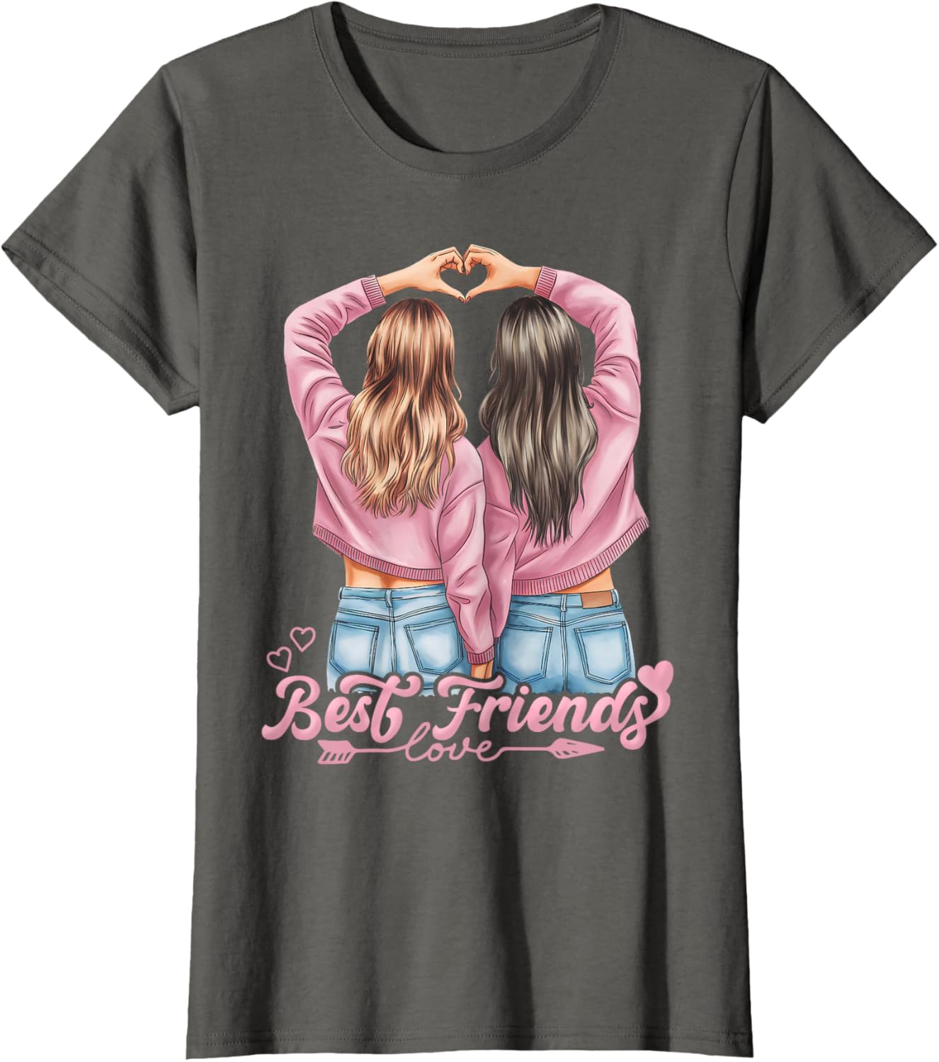 Best Friends Valentine's Day T-Shirt for Teenage Girls - Cute Friendship Tee - 7
