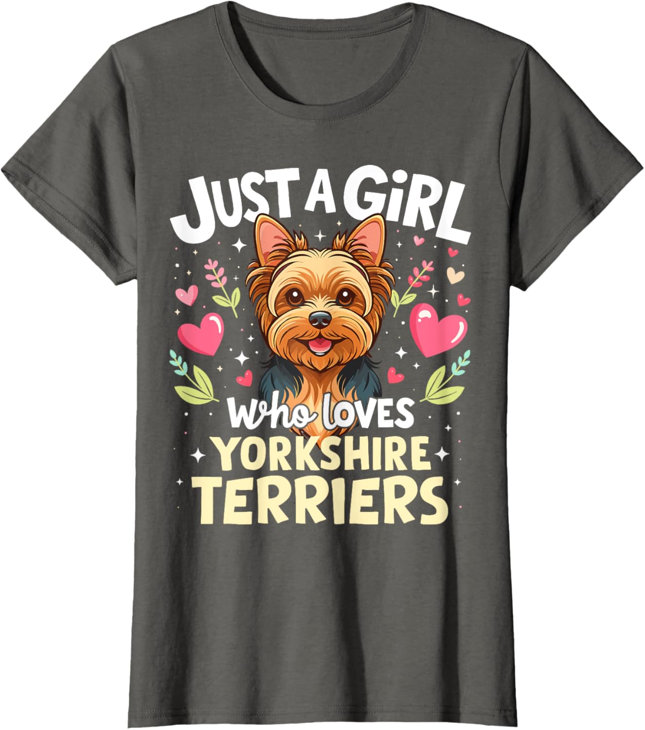 Cute Yorkshire Terrier Puppy T-Shirt for Pet Lover Girls - 6