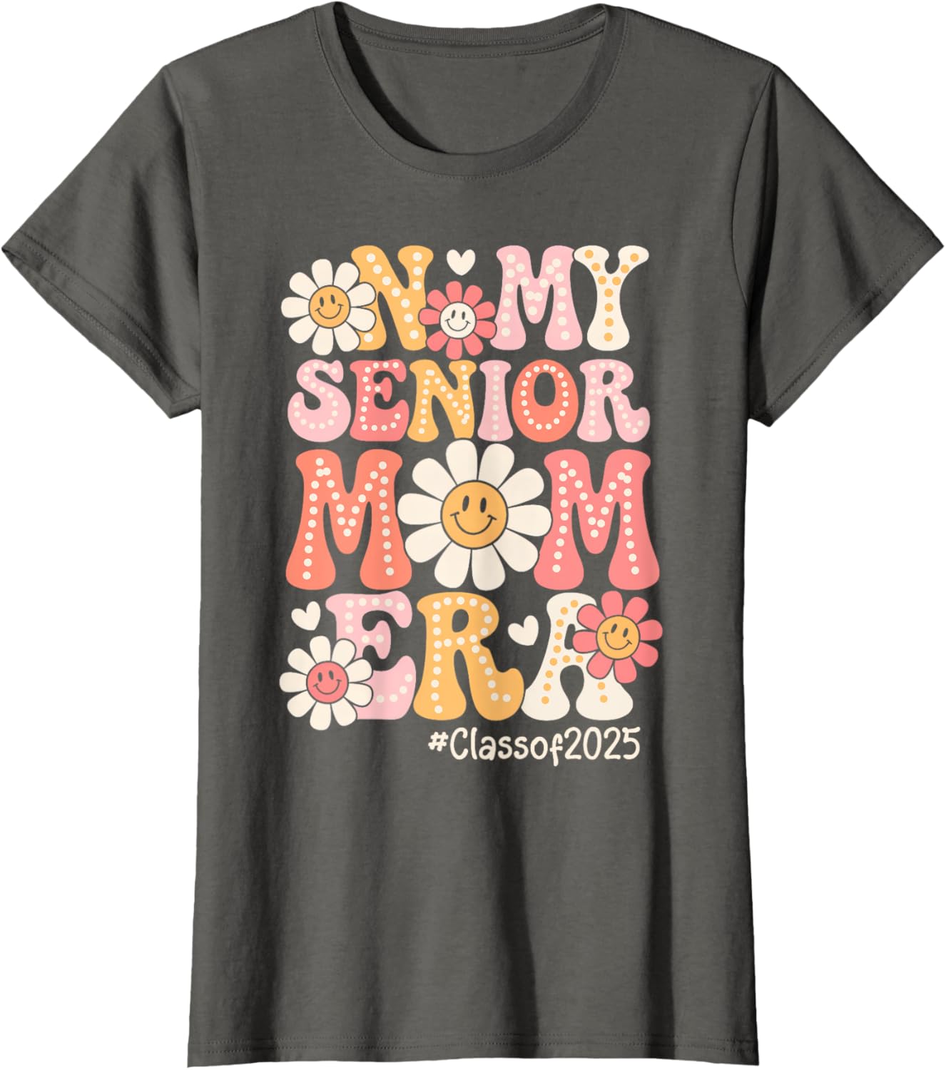 Groovy Senior Mom Era Class of 2025 T-Shirt for Proud Moms - 19