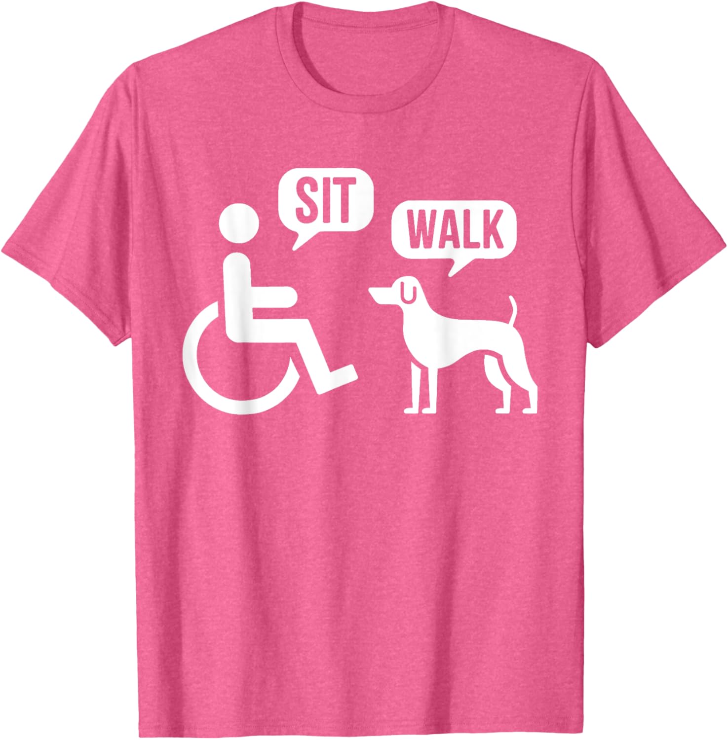 Funny Sit Walk Wheelchair User & Dog T-Shirt for Pet Lovers - 12