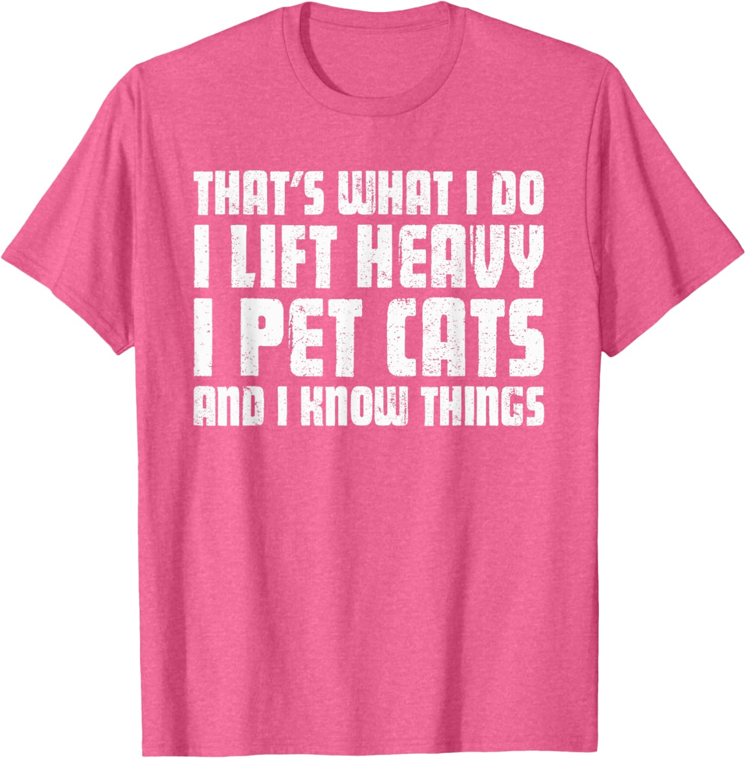 Funny I Lift Heavy I Pet Cats Unisex T-Shirt for Cat Lovers Black Small - 4