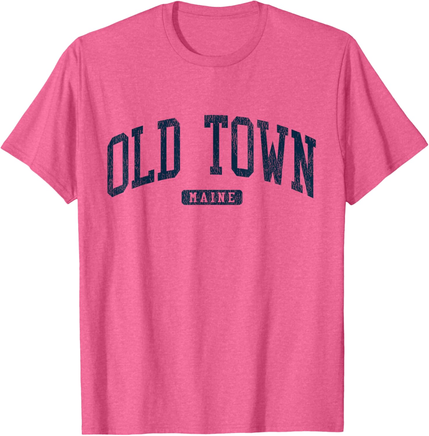 Old Town Maine University Style Blue T-Shirt for College Students - 1