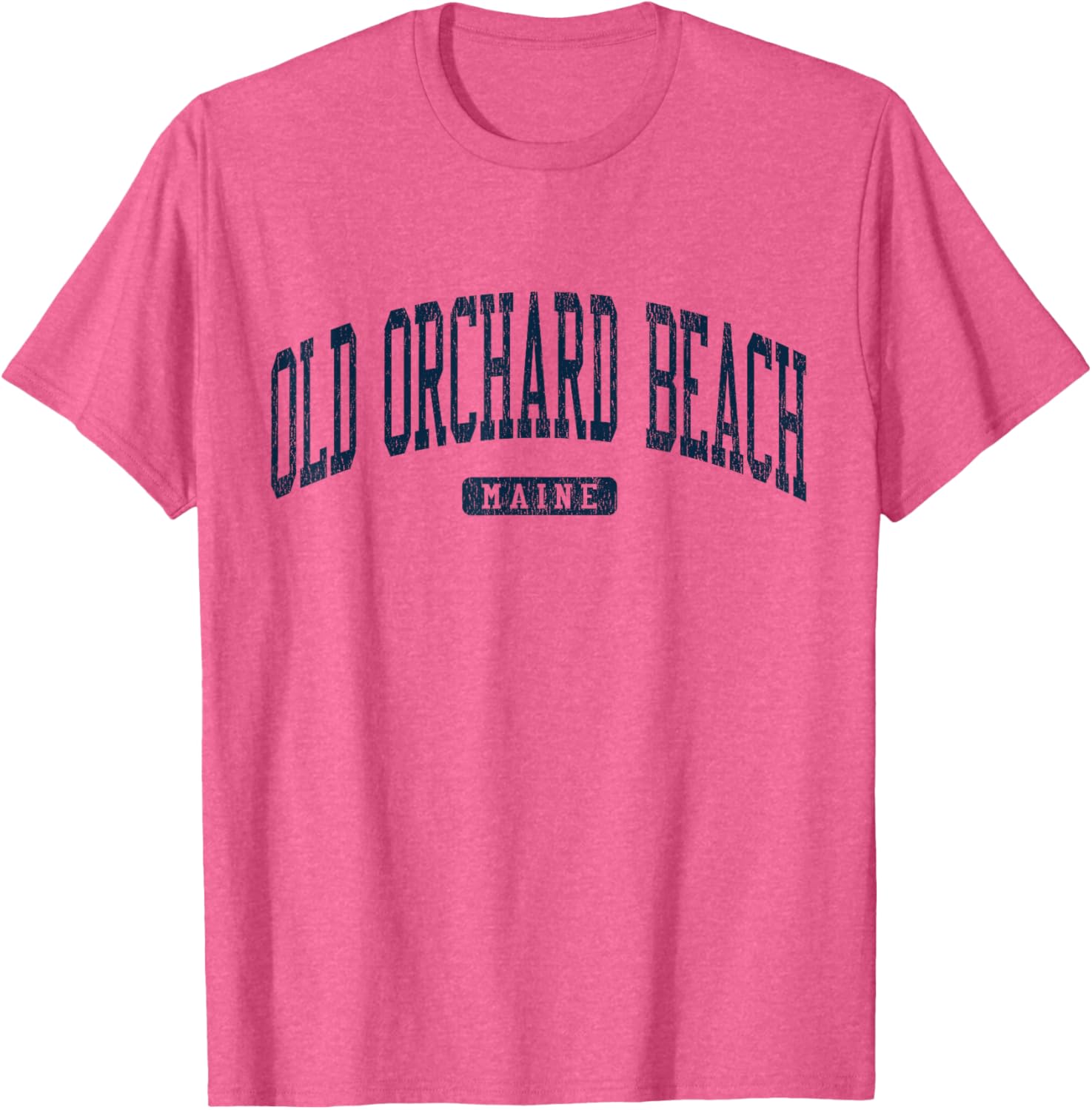 Old Orchard Beach Maine College Style Blue T-Shirt for Casual Wear - 12