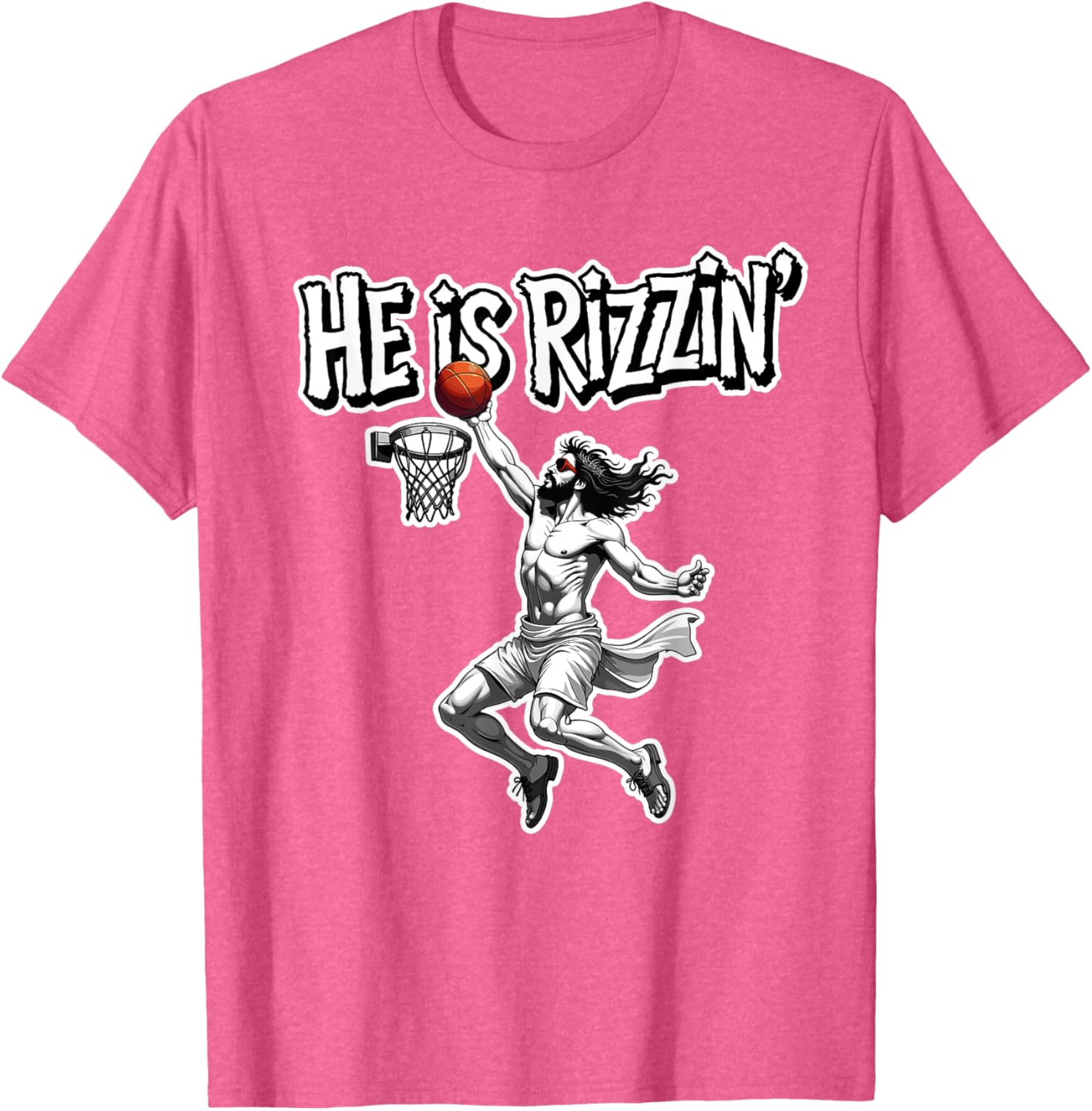Funny Jesus Basketball Meme T-Shirt for Rizzin Fans - Unique Gift Idea - 12
