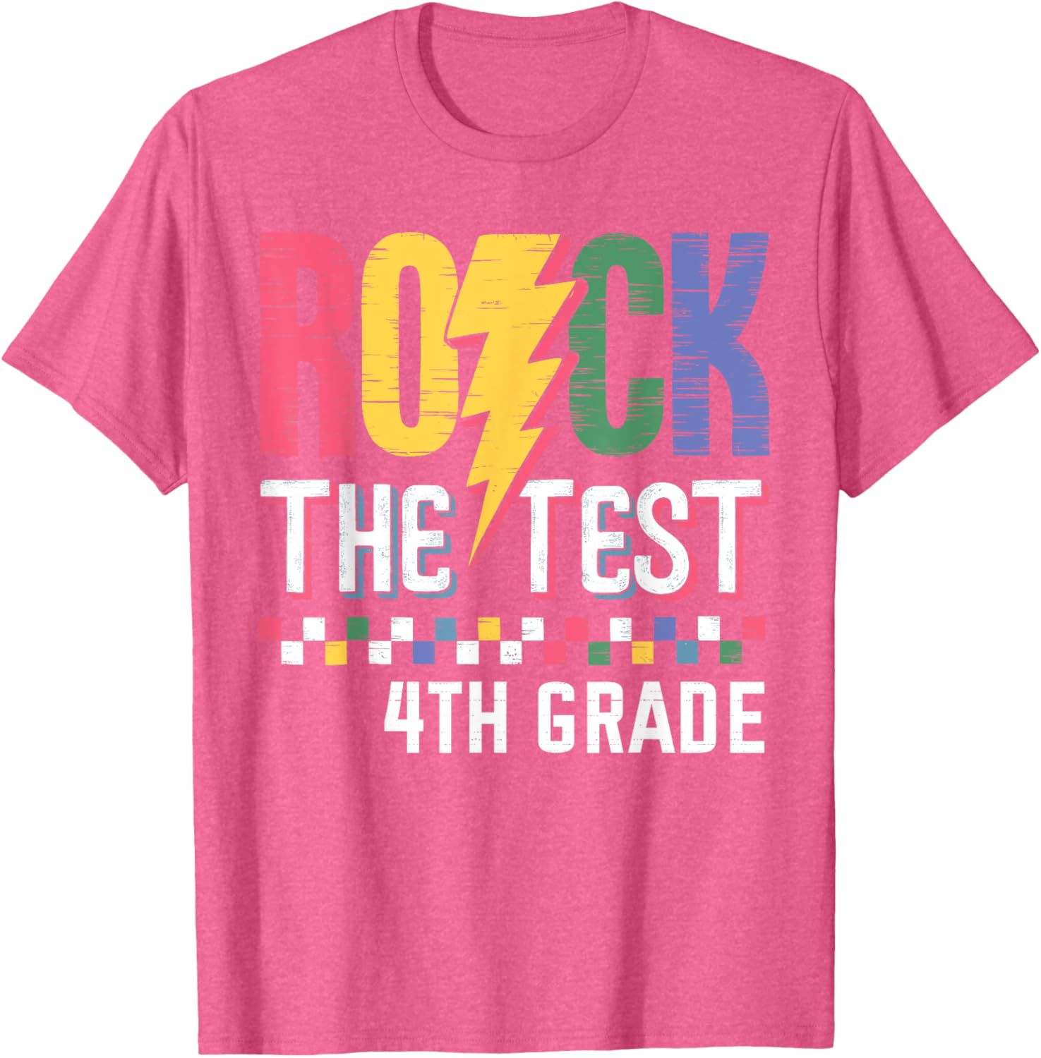 Rock The Test 4th Grade Test Day T-Shirt for Students and Teachers - 17