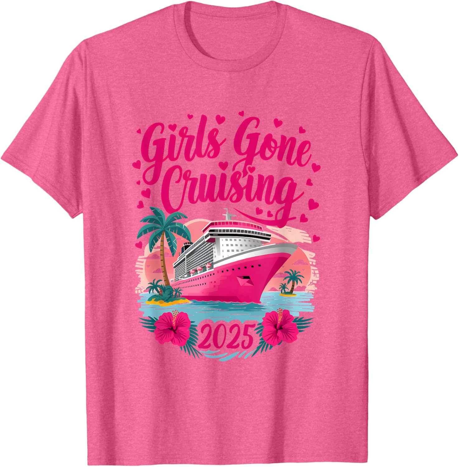 Girls Gone Cruising 2025 Fun Women Cruise T-Shirt for Best Friends - 3