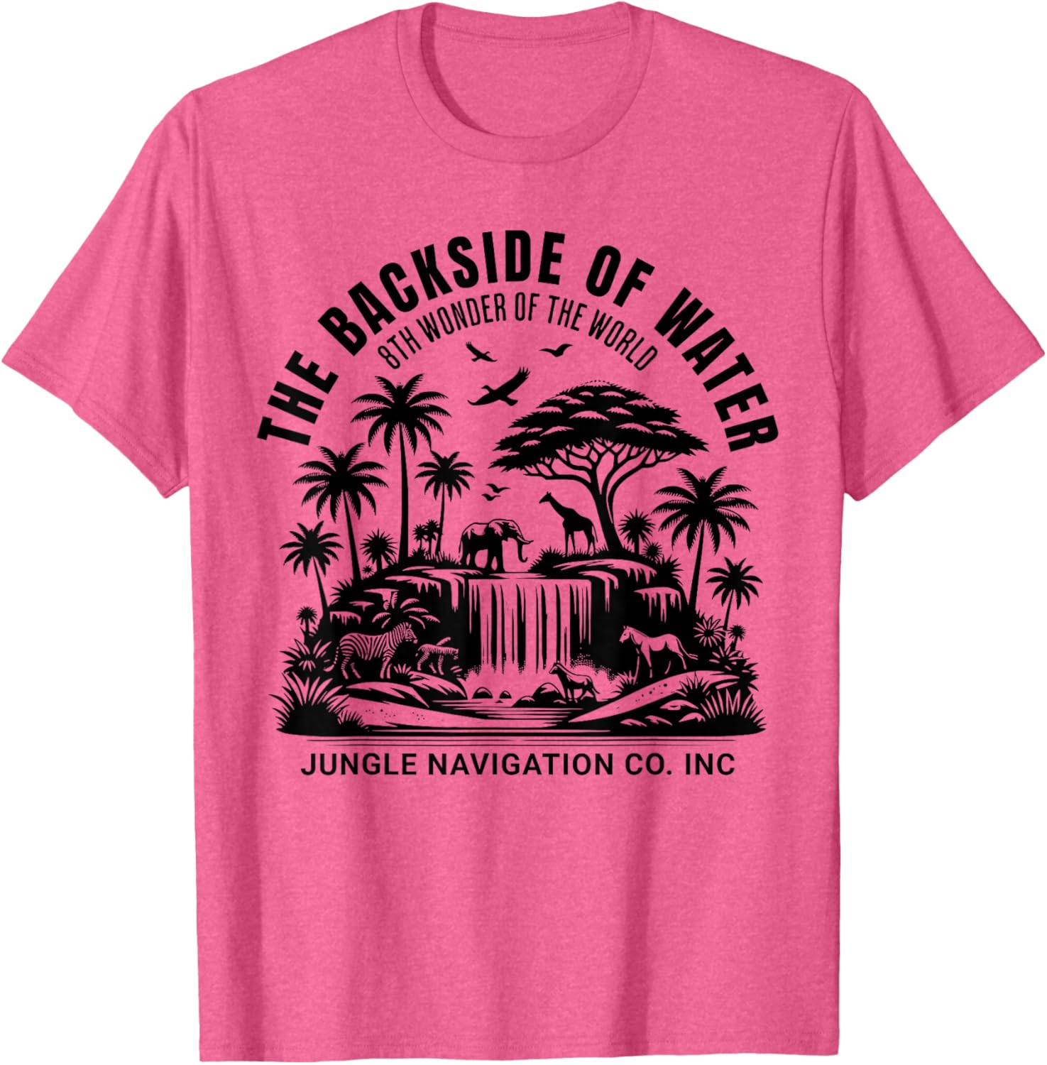 Jungle Adventure T-Shirt Backside of Water Cruise Theme Park Ride - 2
