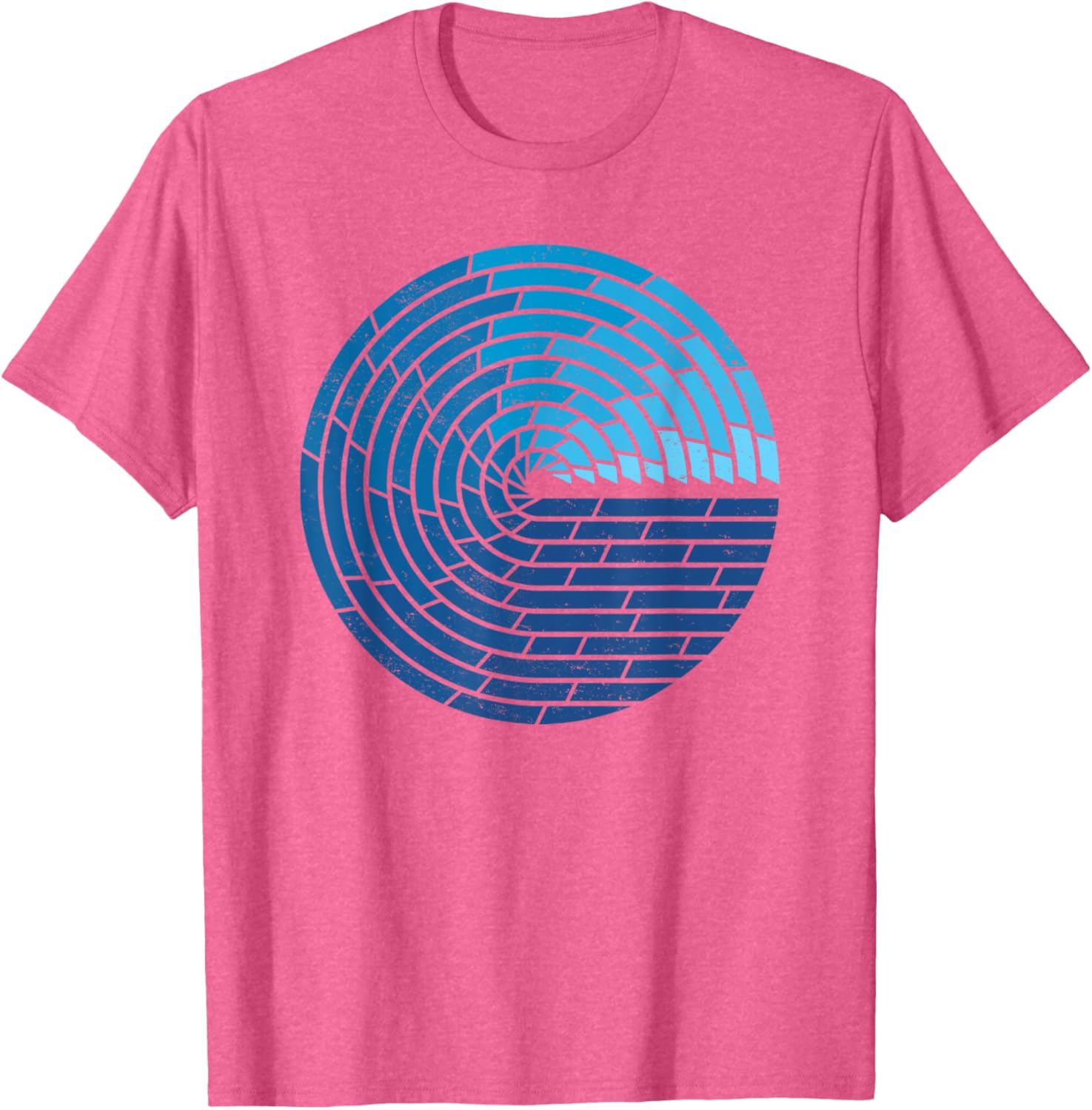 Vintage Ocean Circle Design T-Shirt for Trendy Beach Lovers - 23